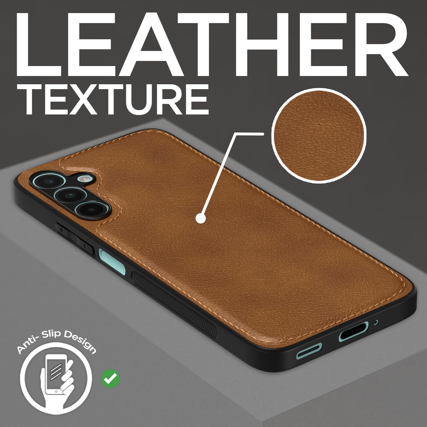 Pikkme Samsung Galaxy A16 5G Leatherback Back Case | Brown