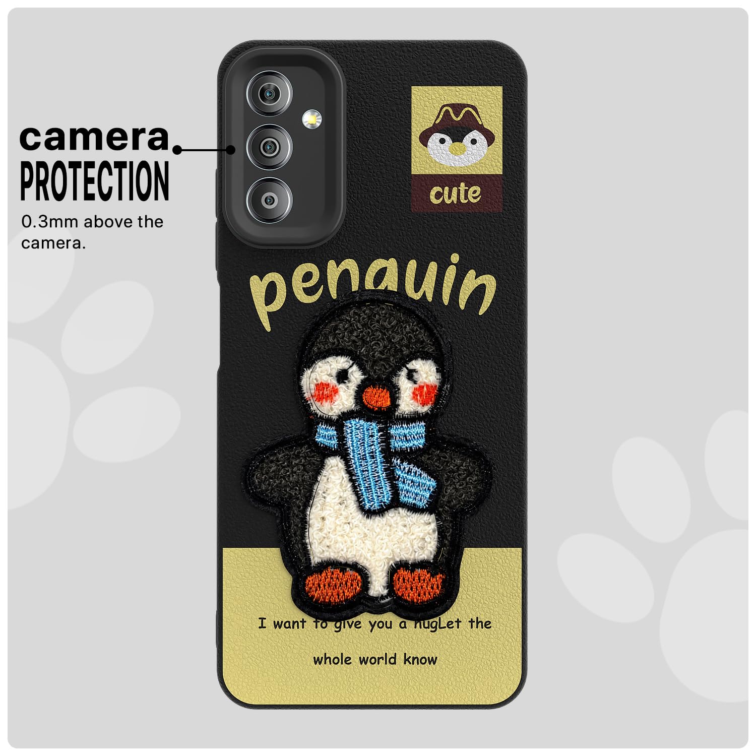 Samsung F23 5G Plush Patch mobile cover in black by Pikkme – photo 6