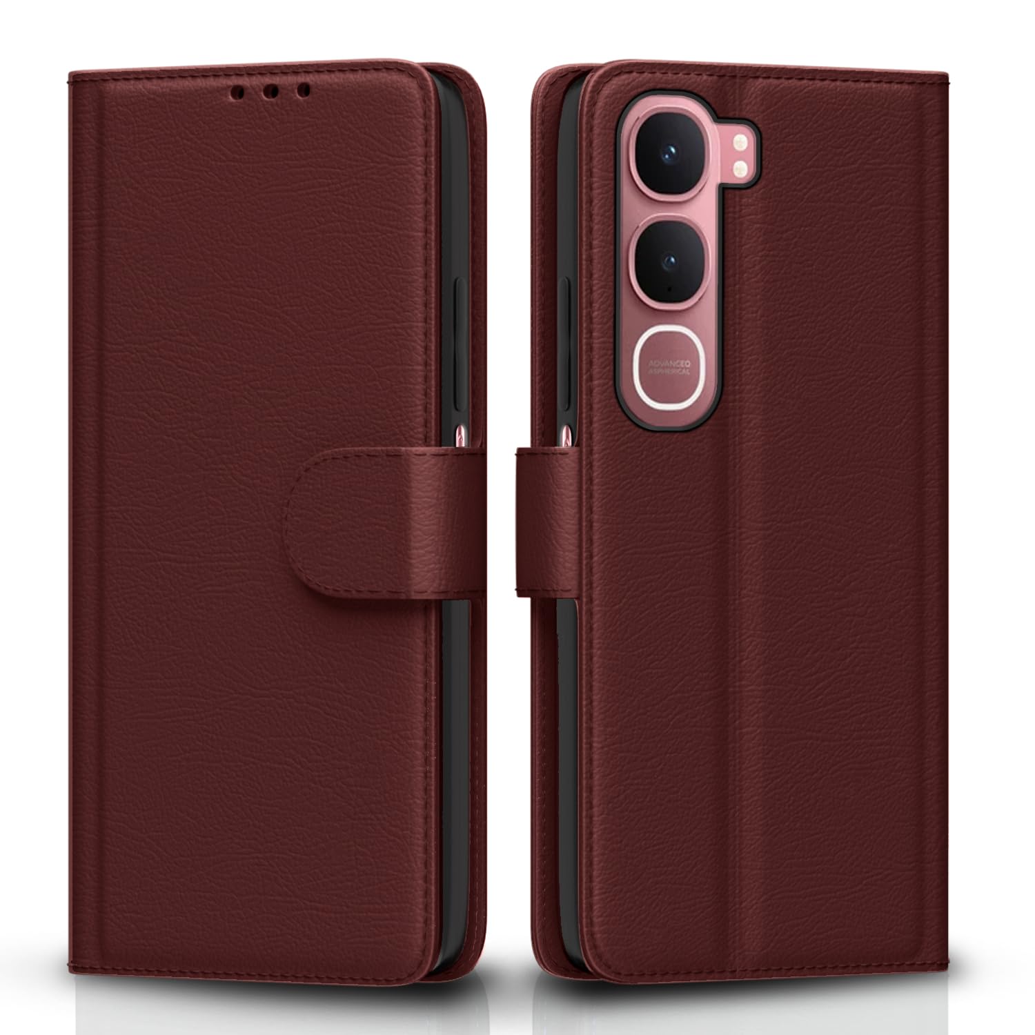 Pikkme brown Wallet flip case for Vivo Y31 5G