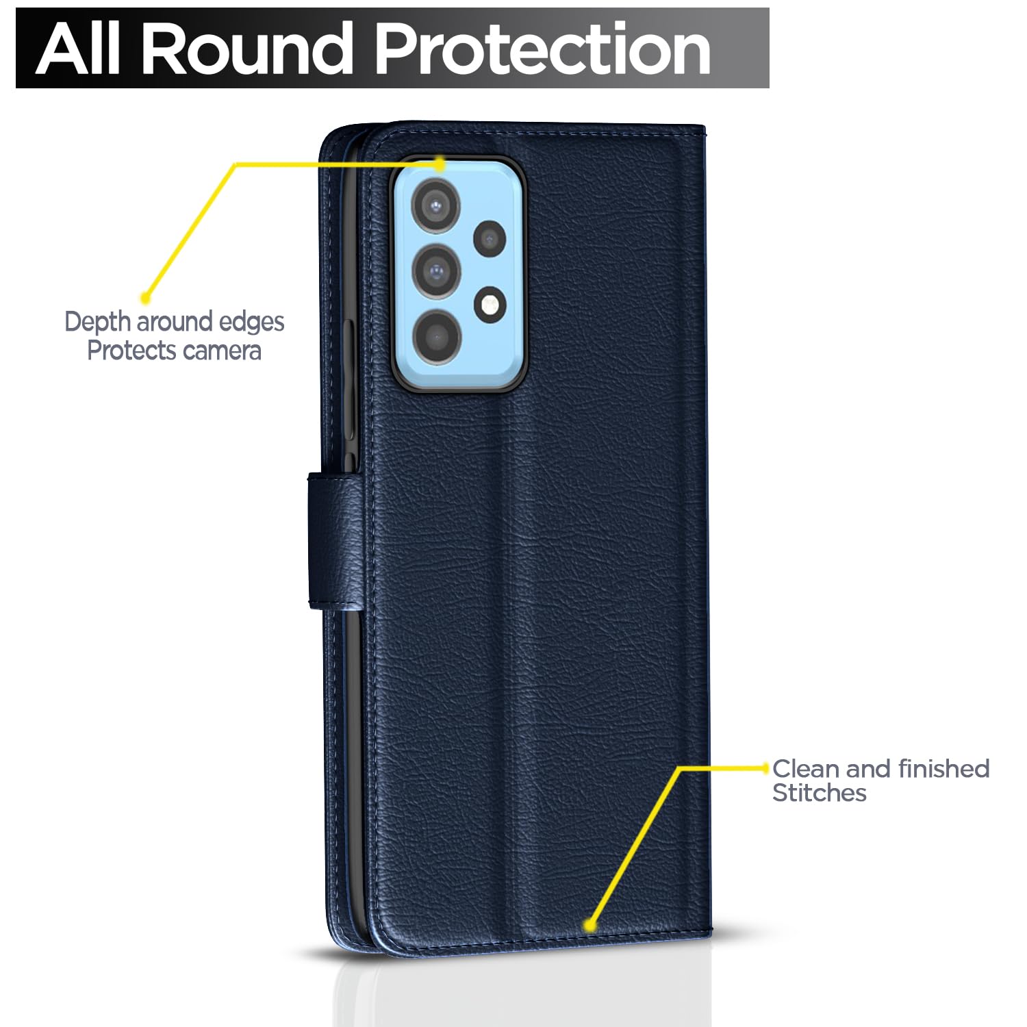 Blue Wallet flip case for Samsung A52 – Pikkme – photo 4