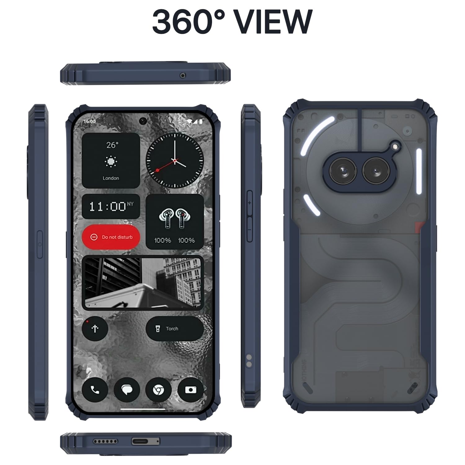 Pikkme Nothing Phone 2A/Phone 2A Plus Clear blue mobile cover – photo 2