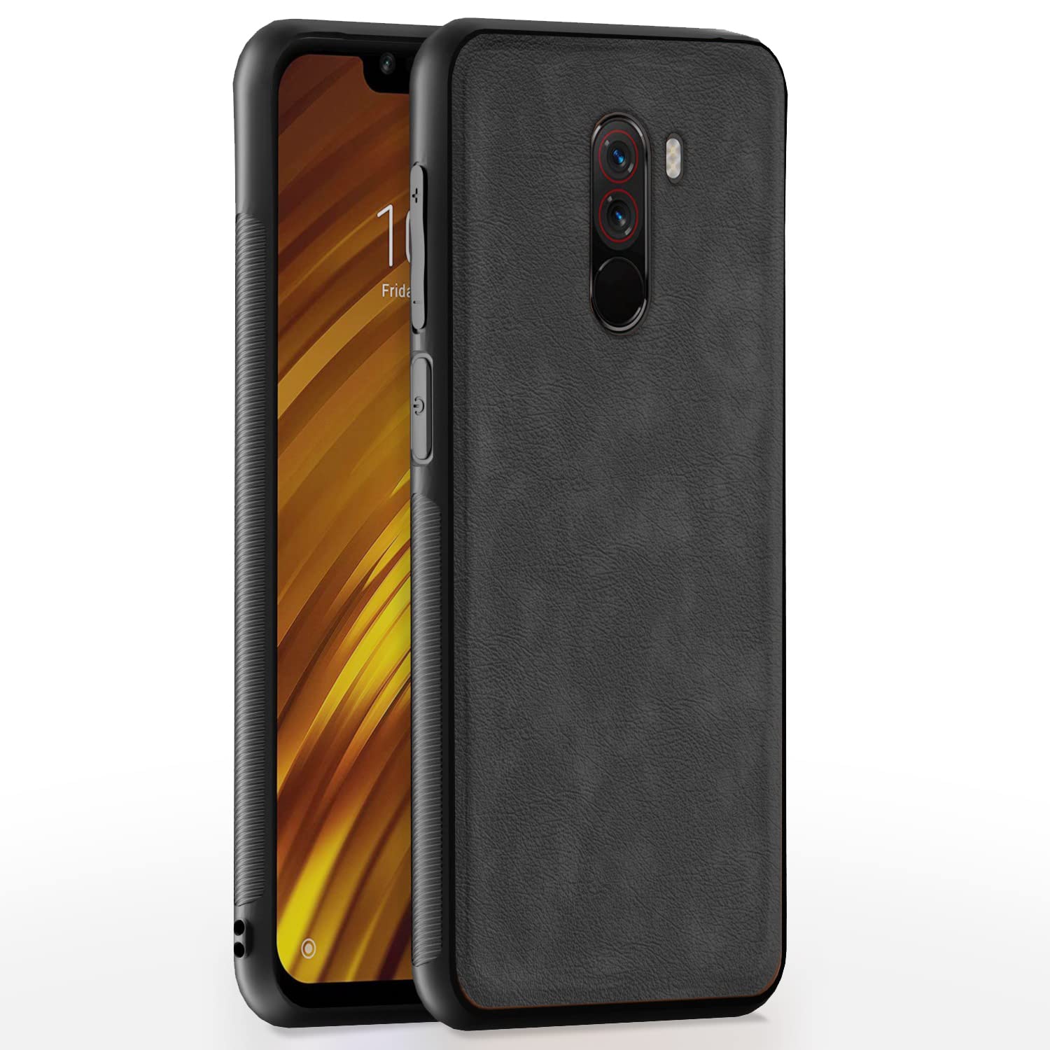 Grey Leather mobile back cover for Poco F1 – Pikkme
