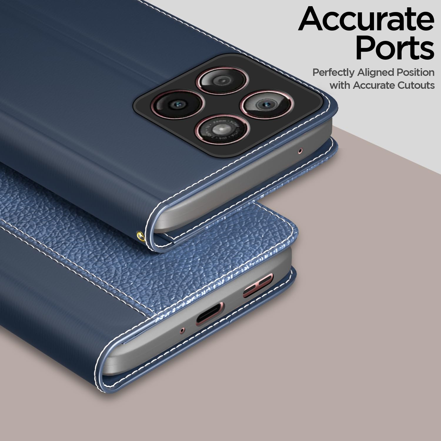 Pikkme blue flip cover for Moto Edge 60 Fusion/Edge 60 5G – photo 2