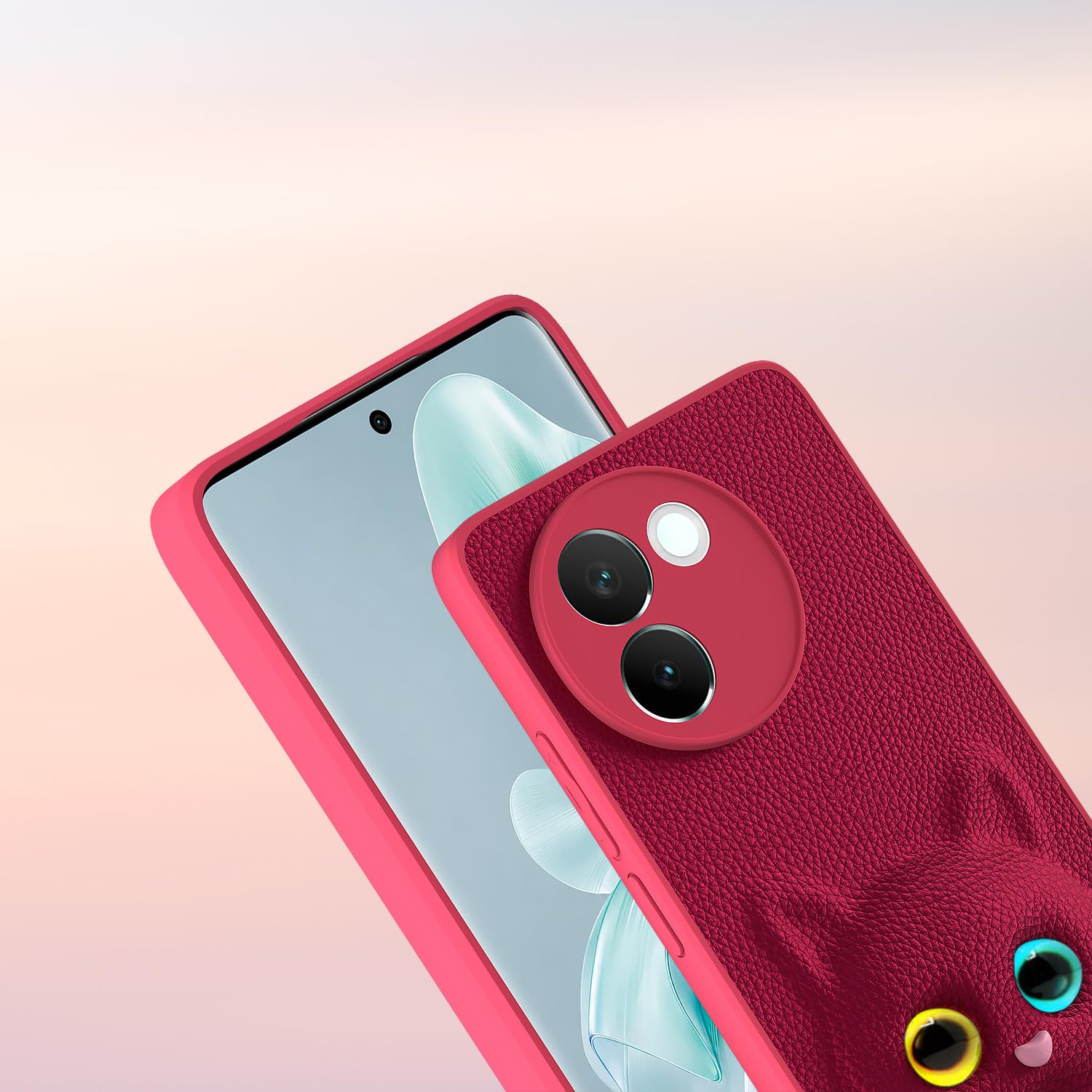 Pikkme Vivo V30e 5G Kitty pink mobile back cover – photo 7