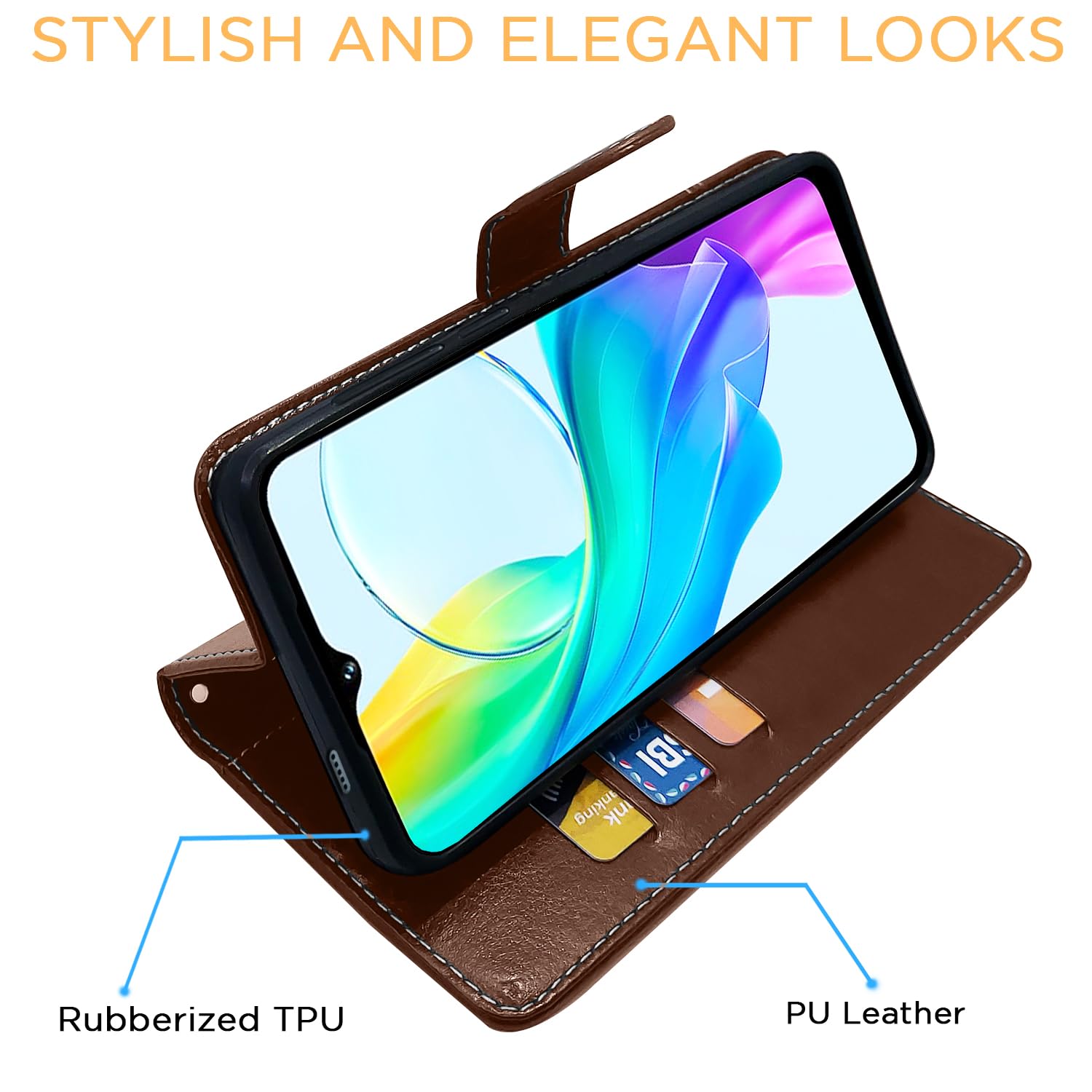 Pikkme Vivo Y03 4G brown & coffee flip cover – photo 5