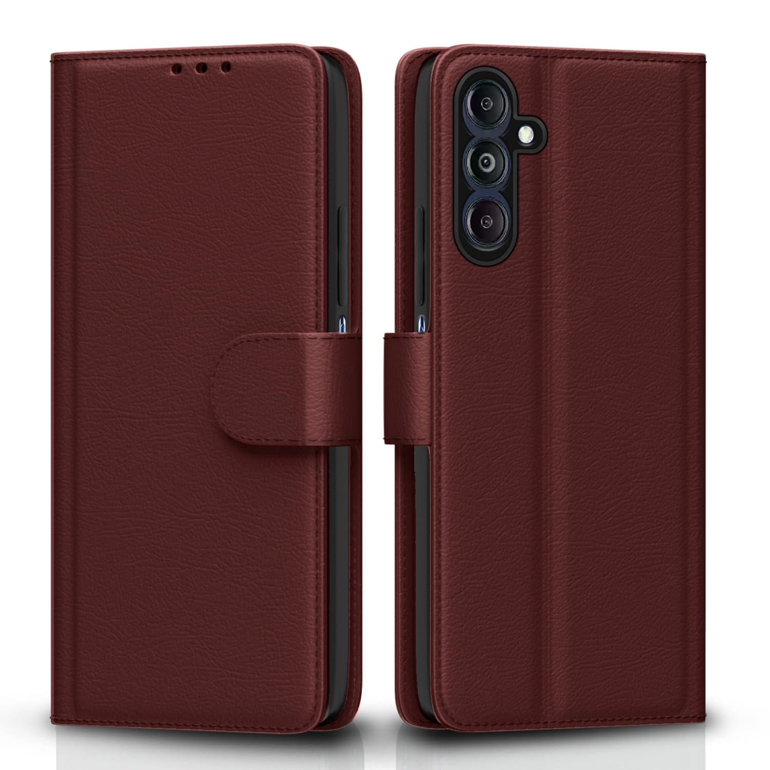 Pikkme Samsung M14 5G Wallet brown mobile flip cover