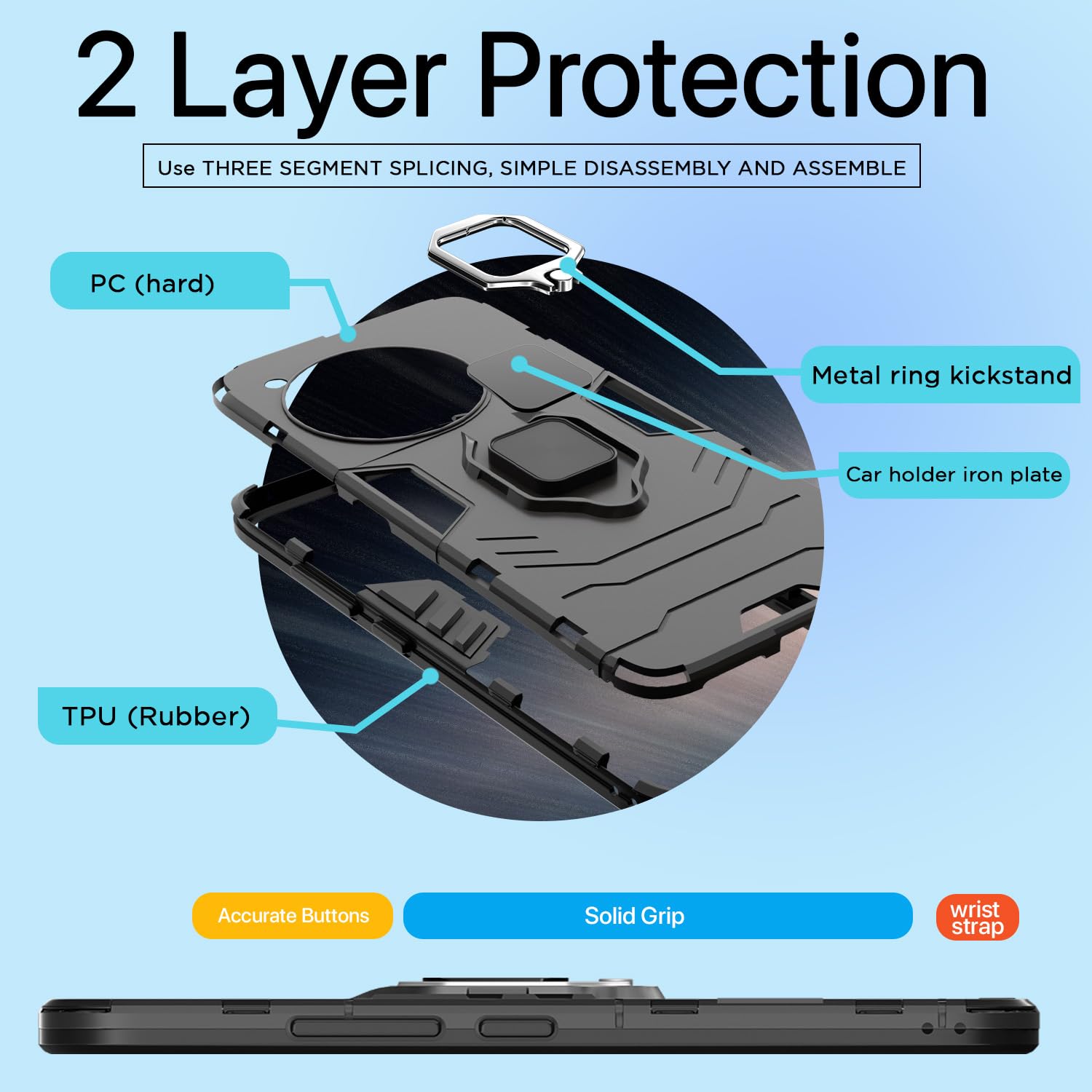OnePlus 12 5G mobile cover in black by Pikkme – photo 4