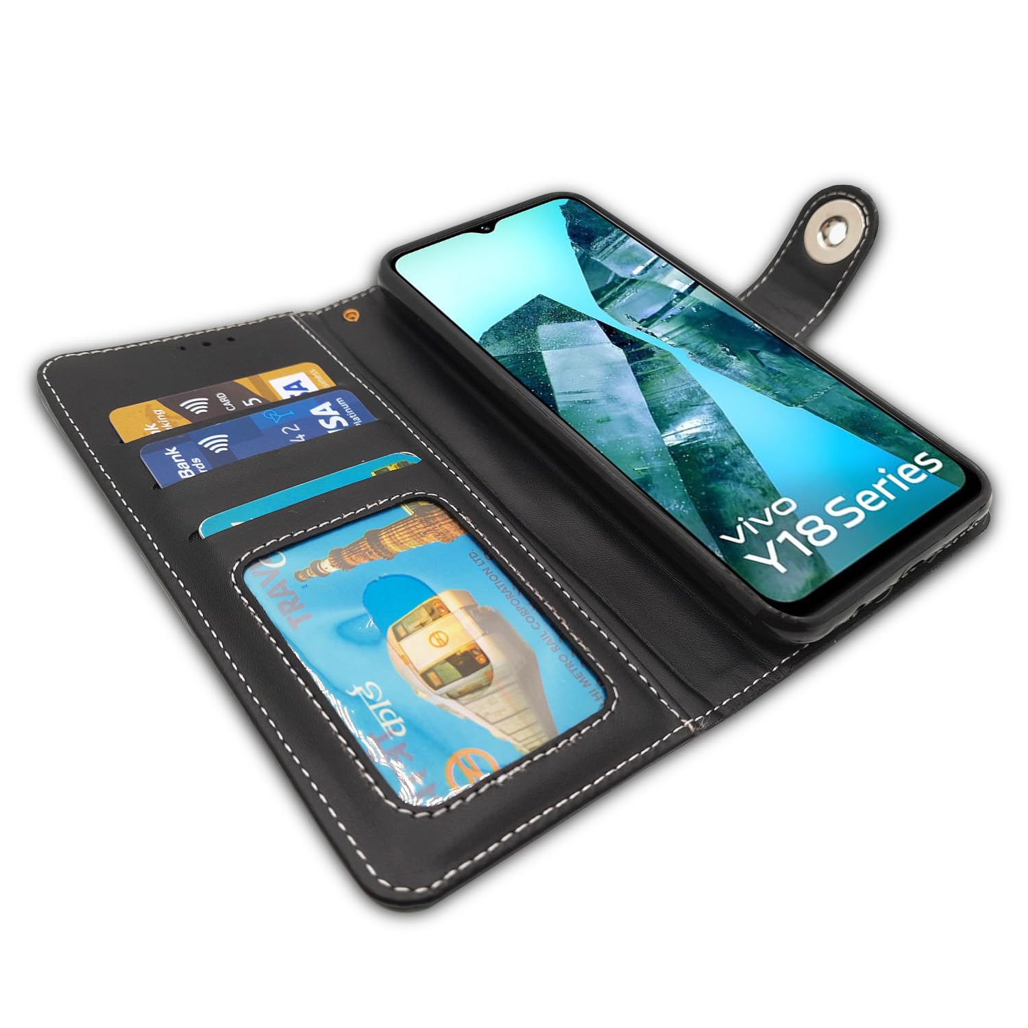 iQOO Z9 Lite 5G/Vivo T3 Lite 5G/Vivo Y18/Y18e/Y03 mobile flip cover in grey by Pikkme – photo 4