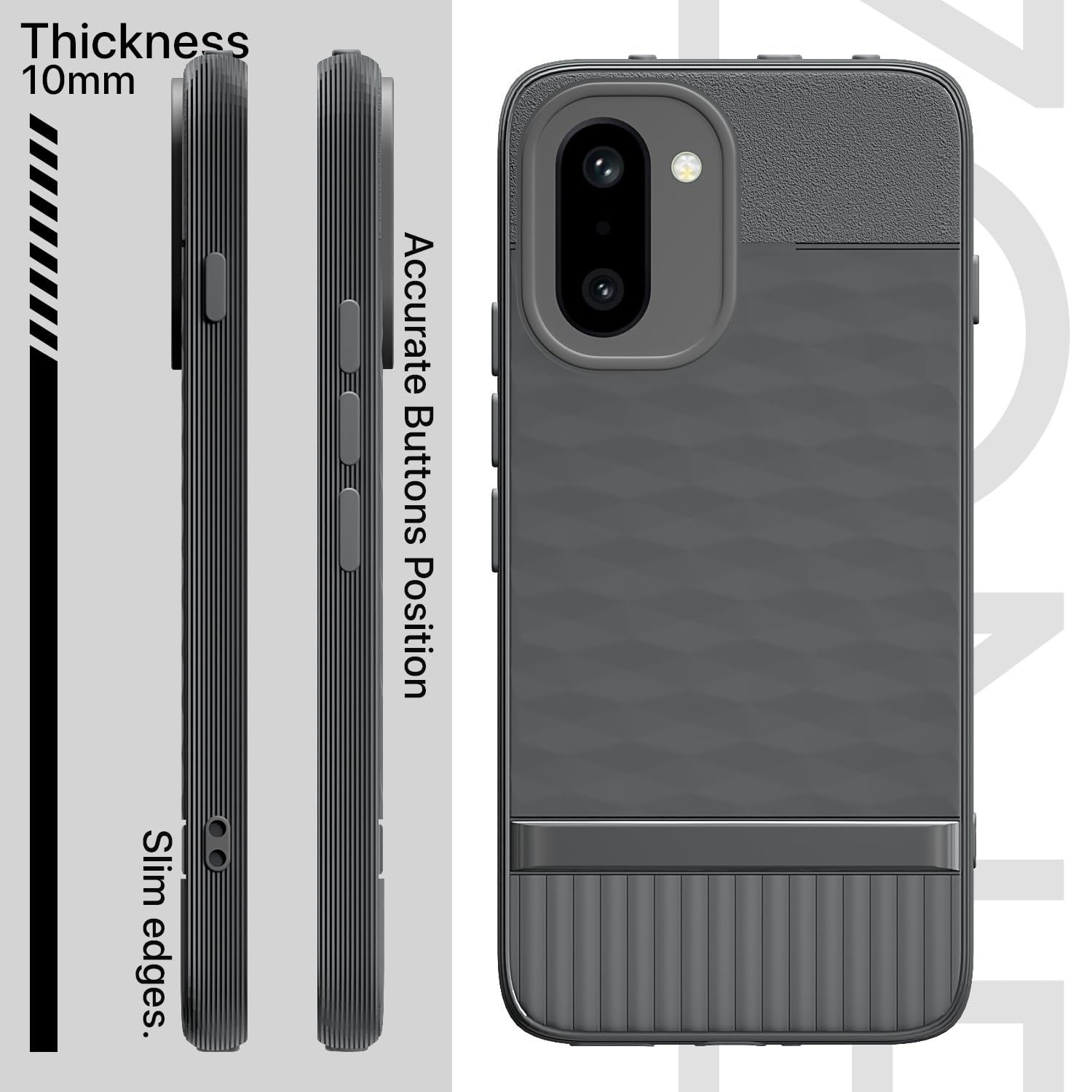 Grey Silicone phone cover for OnePlus 15R 5G – Pikkme – photo 3