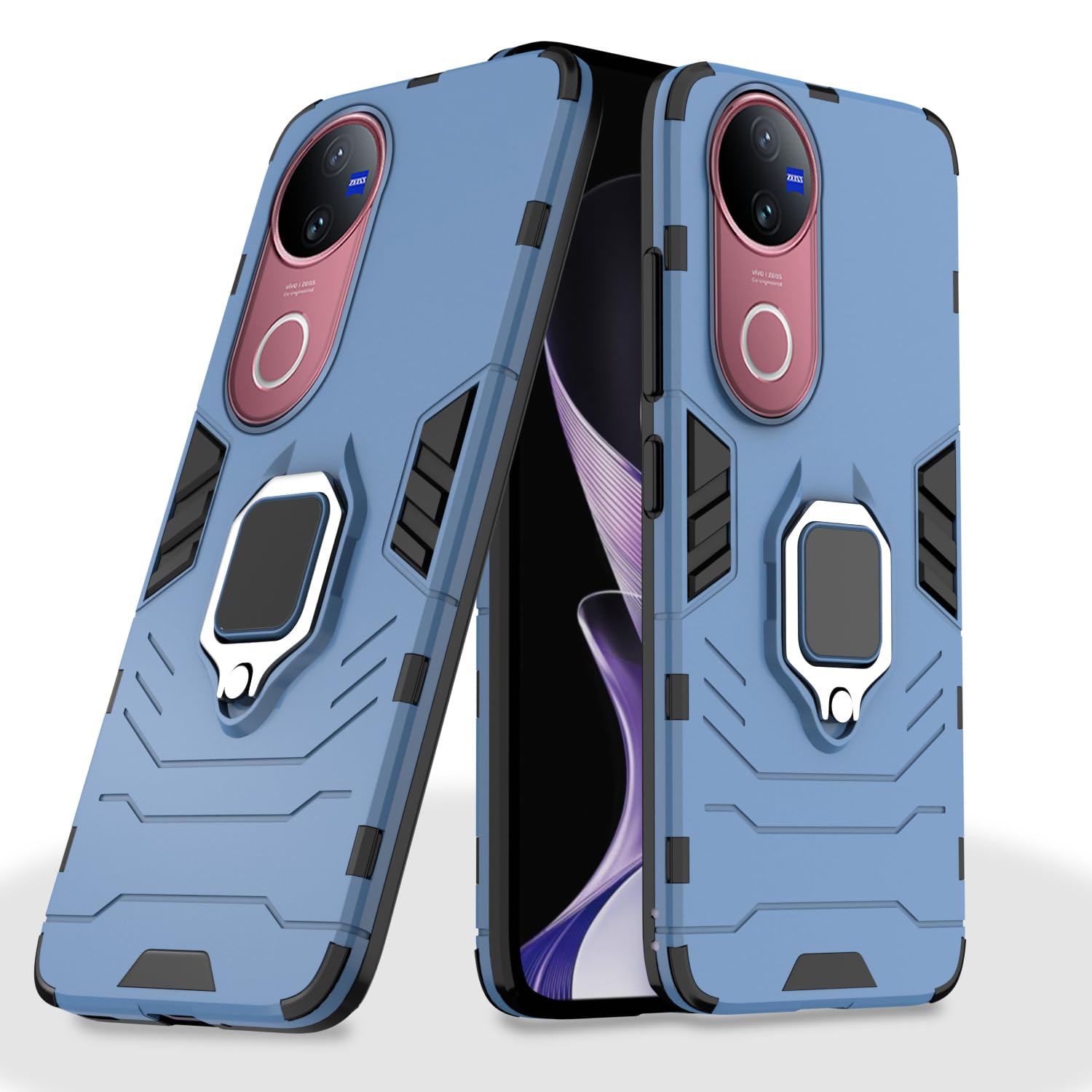 Pikkme Vivo V50 5G D5 Tough Armor Bumper Cover - Blue
