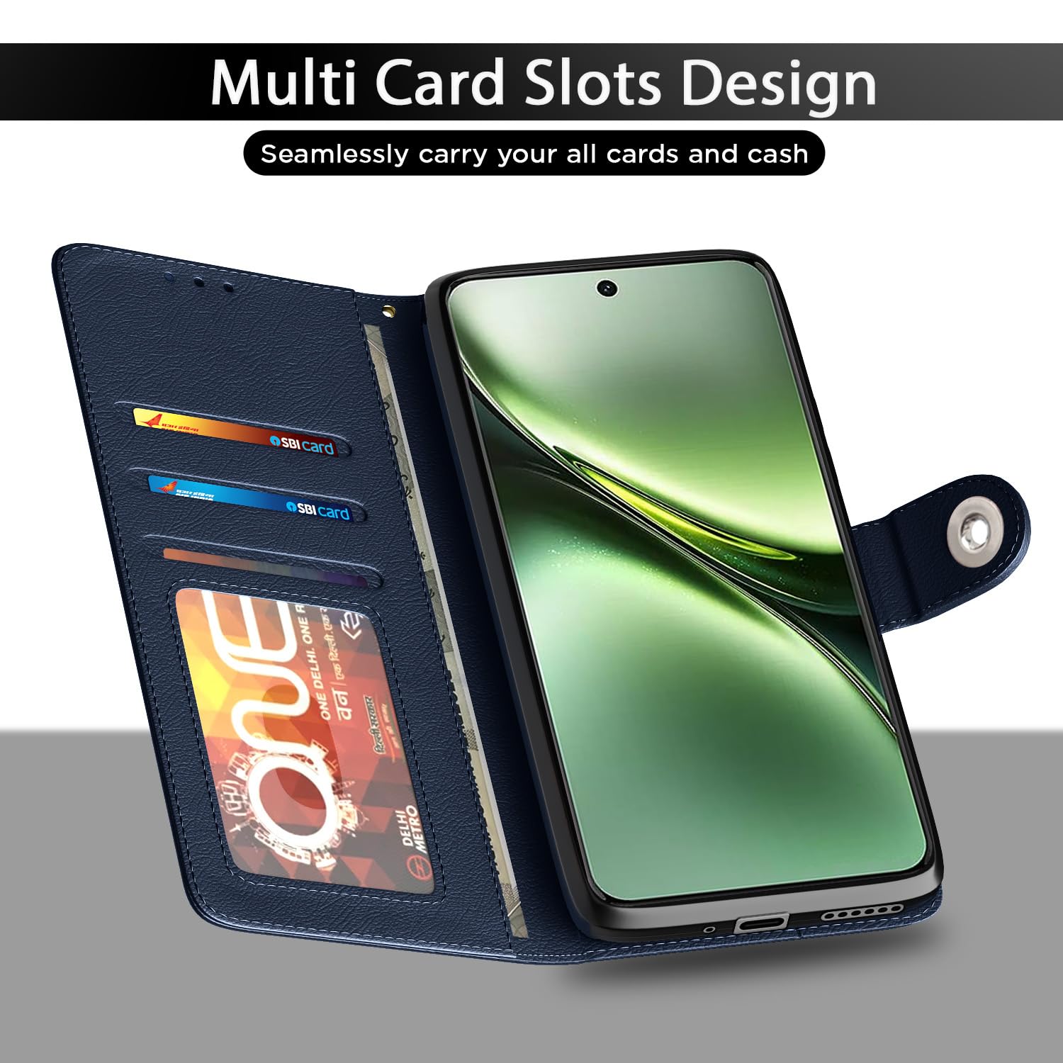 Pikkme Vivo X200 5G blue mobile flip cover – photo 5