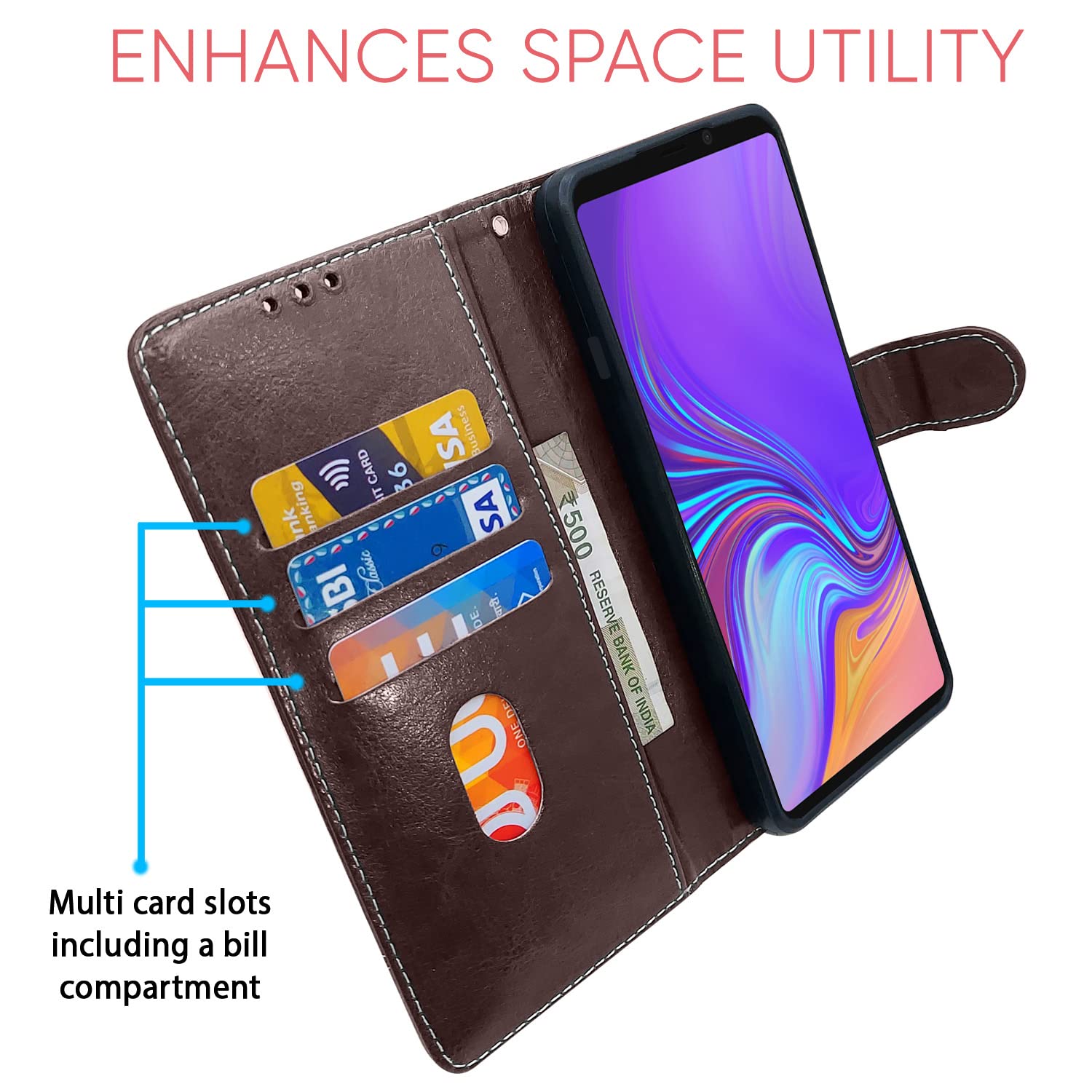 Coffee & brown flip cover for Samsung A9 2018 5G – Pikkme – photo 3
