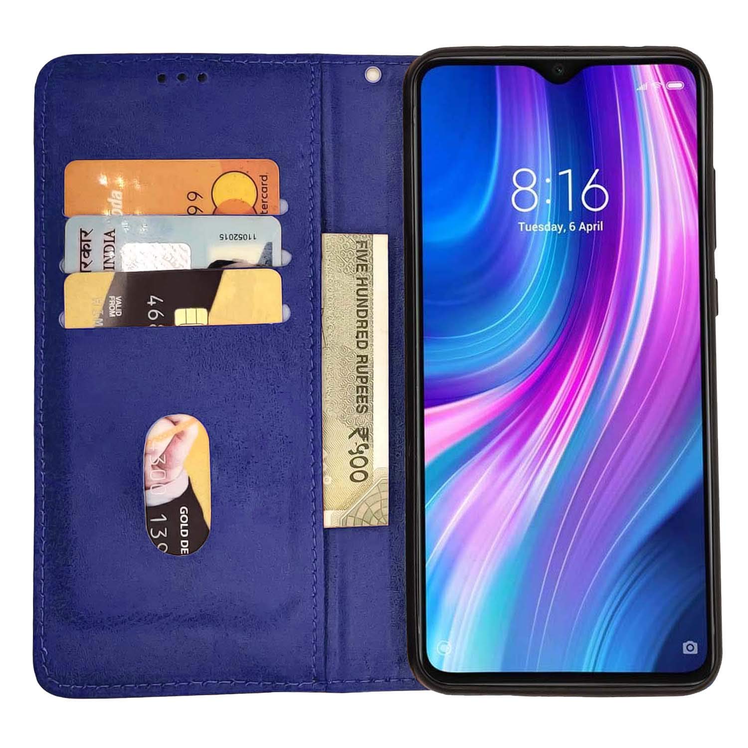 Pikkme Samsung Galaxy M51 Magnetic Flip Cover (Blue)
