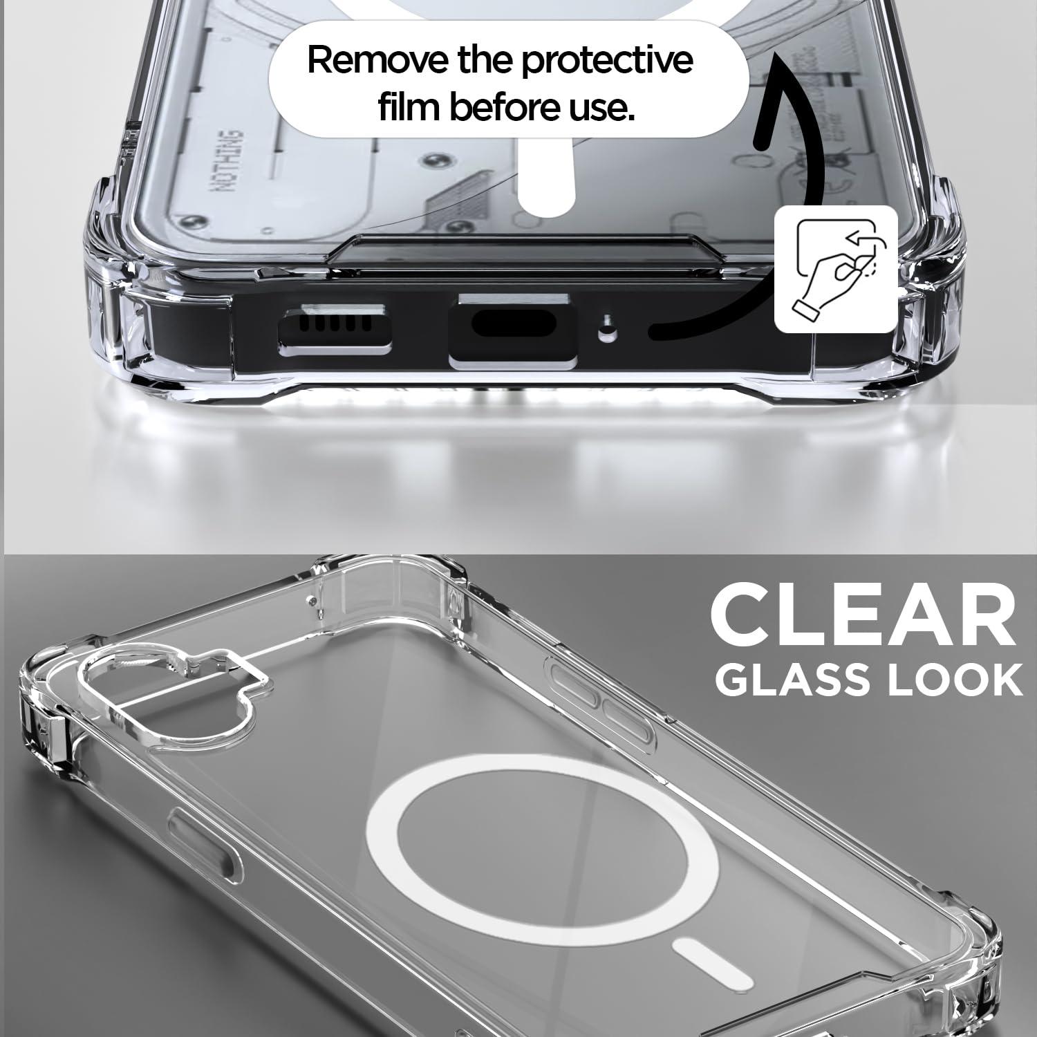 Transparent mag-safe MagSafe mobile cover for Nothing Phone 1 – Pikkme – photo 3