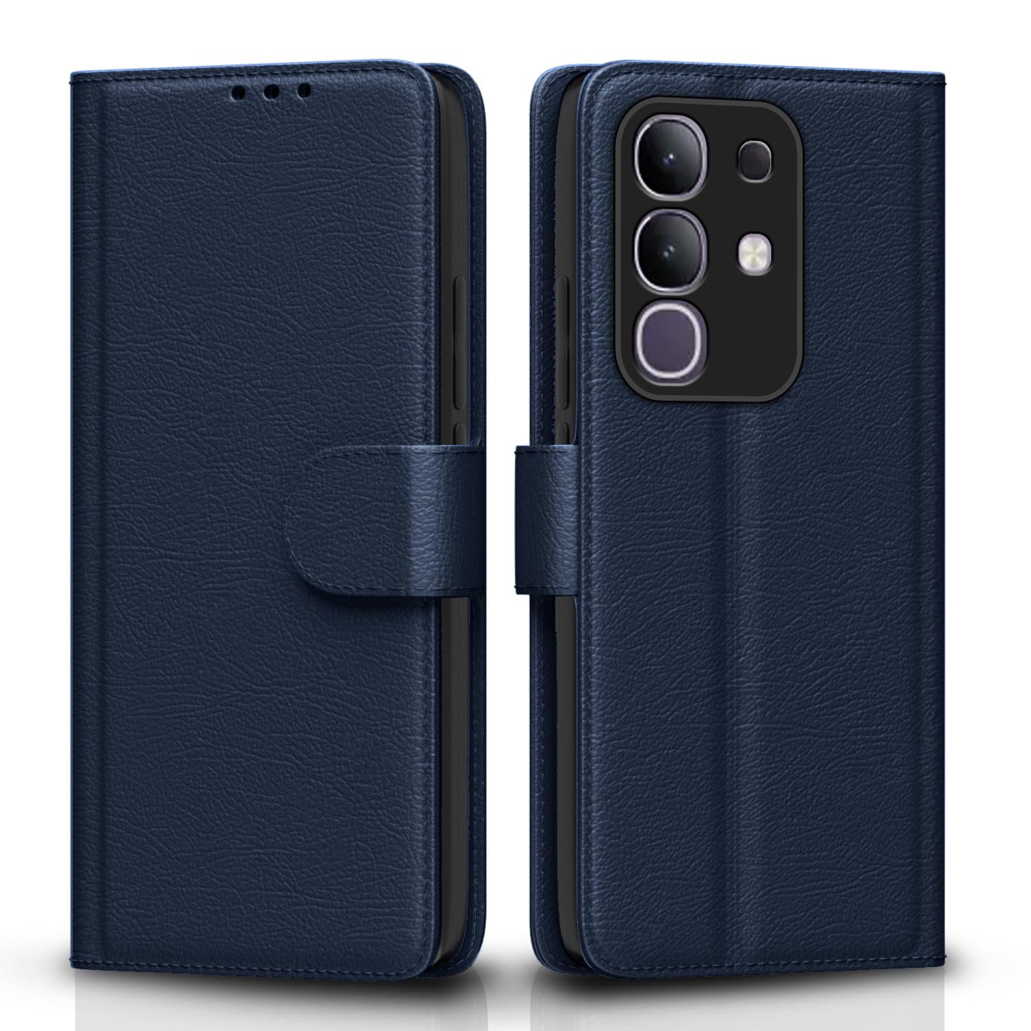Pikkme Vivo T4x 5G / iQoo Z10x 5G Vintage Flip Cover (Blue)