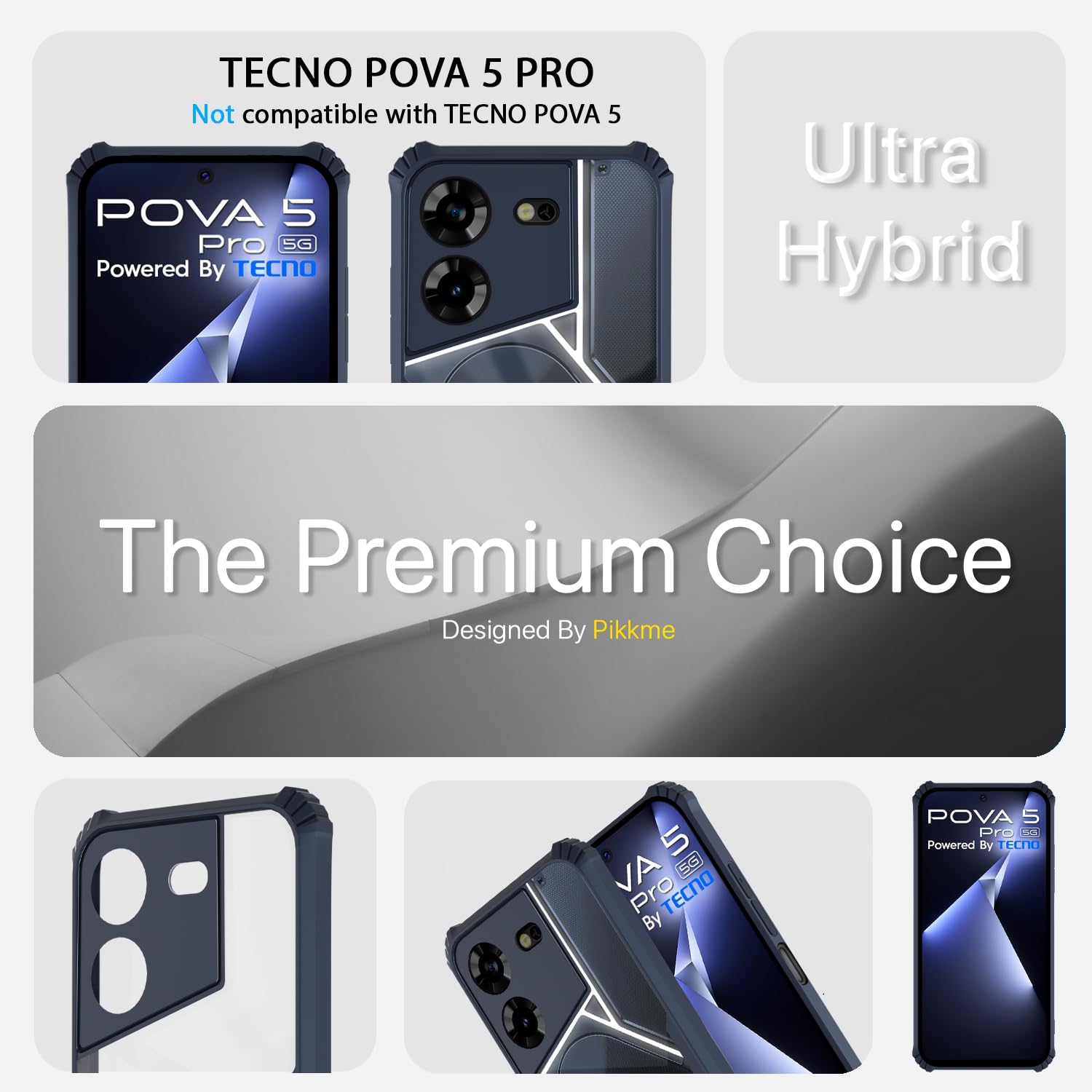 Pikkme Tecno Pova 5/Pova 5 Pro 5G blue mobile back cover – photo 3