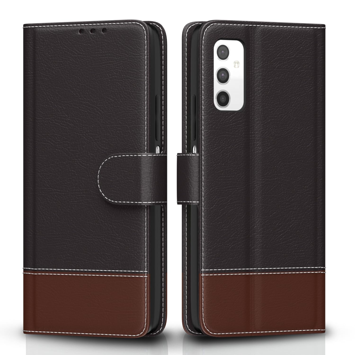 Pikkme coffee & brown Magnetic flip case for Samsung M52 5G