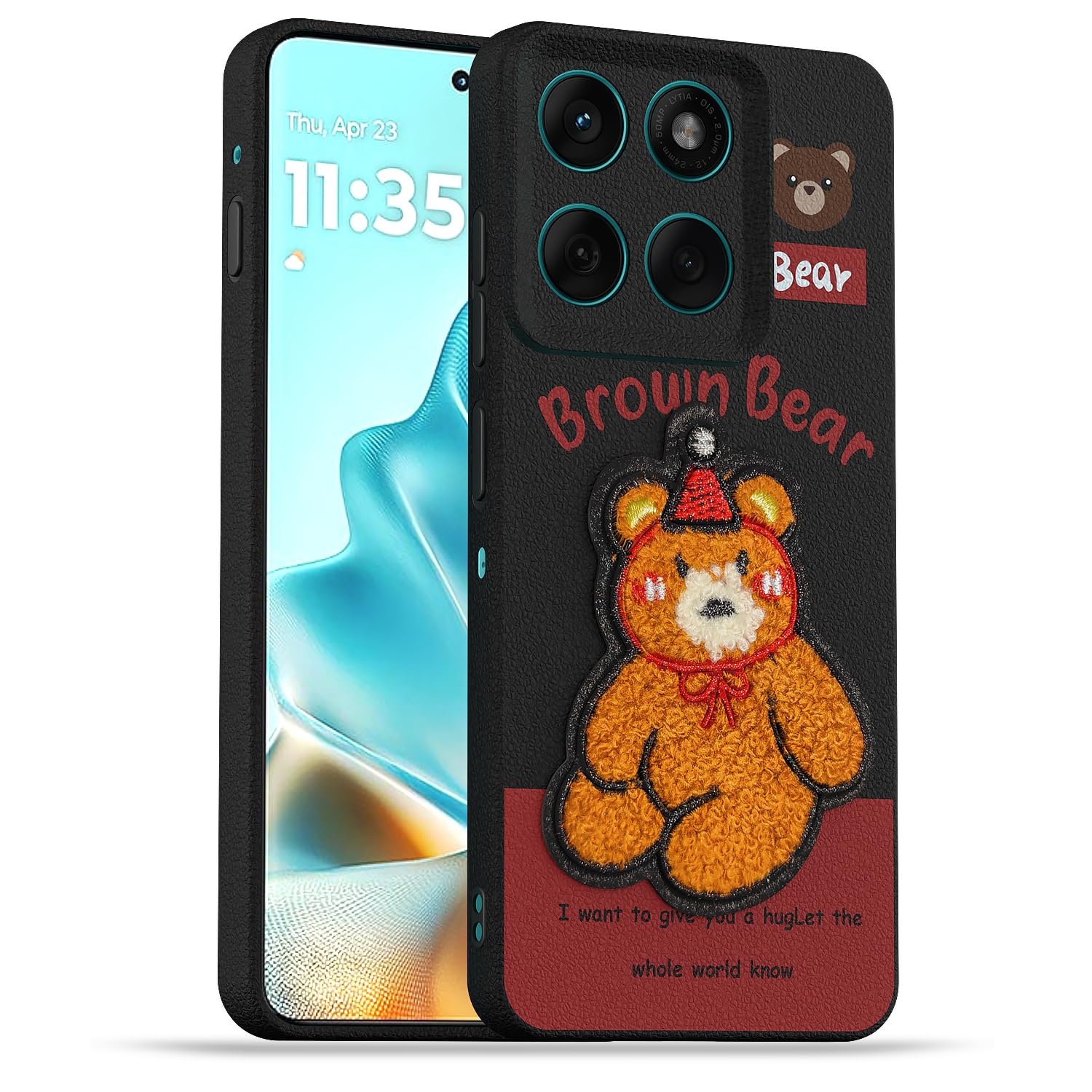 Cherry Plush Patch phone cover for Moto Edge 60/Edge 60 Fusion 5G – Pikkme