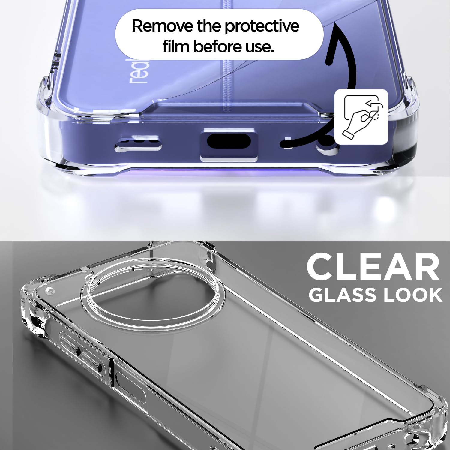 Realme Narzo 70x 5G/N65/13/12/12X 5G/C65 PC-TPU phone cover in transparent by Pikkme – photo 3