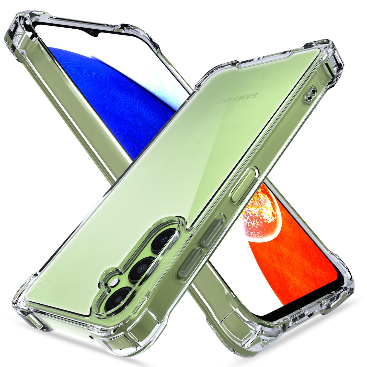 Transparent PC-TPU mobile cover for Samsung A14 4G/A14 5G – Pikkme