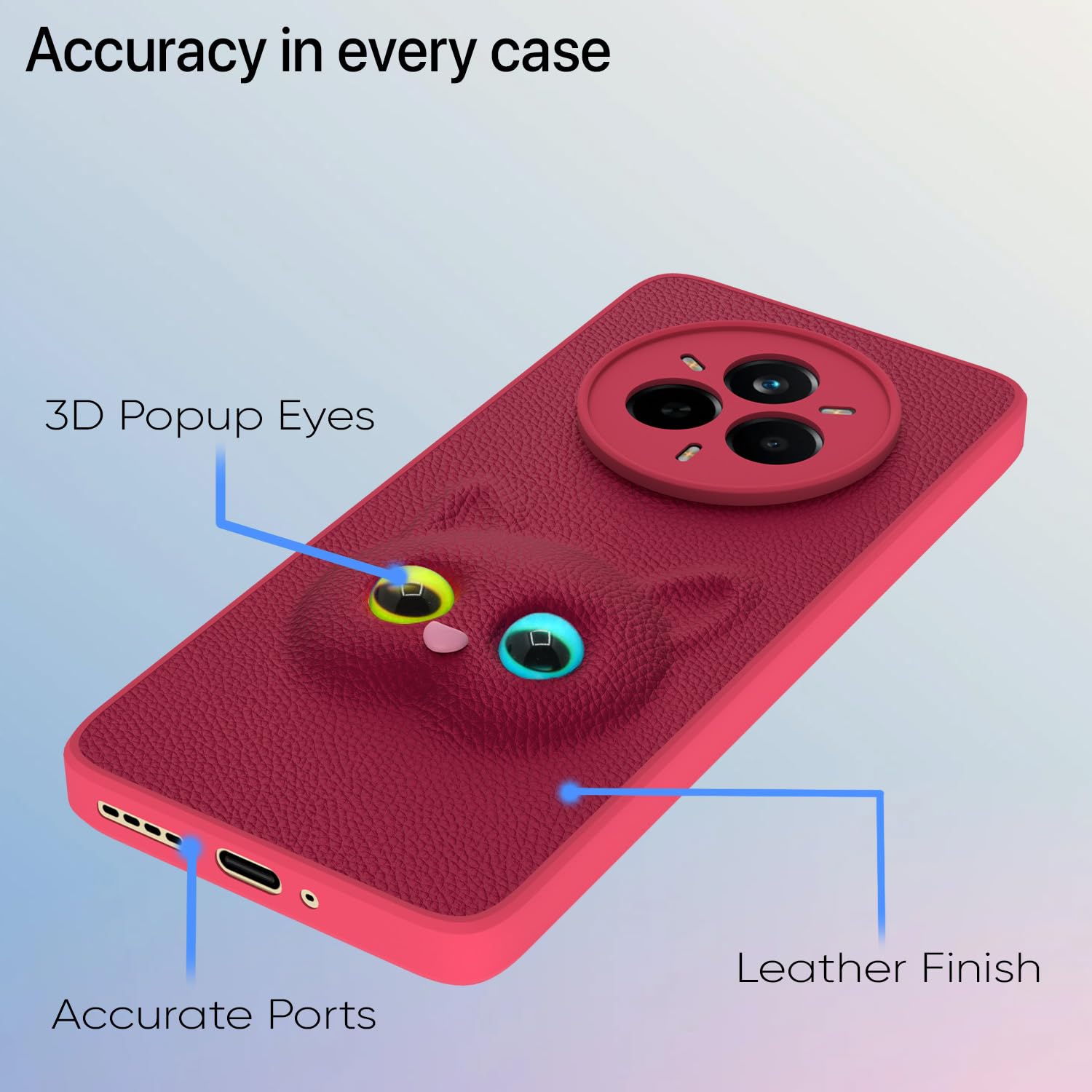 PIkkme Realme 14 Pro 5G Kitty Back Cover (Pink)