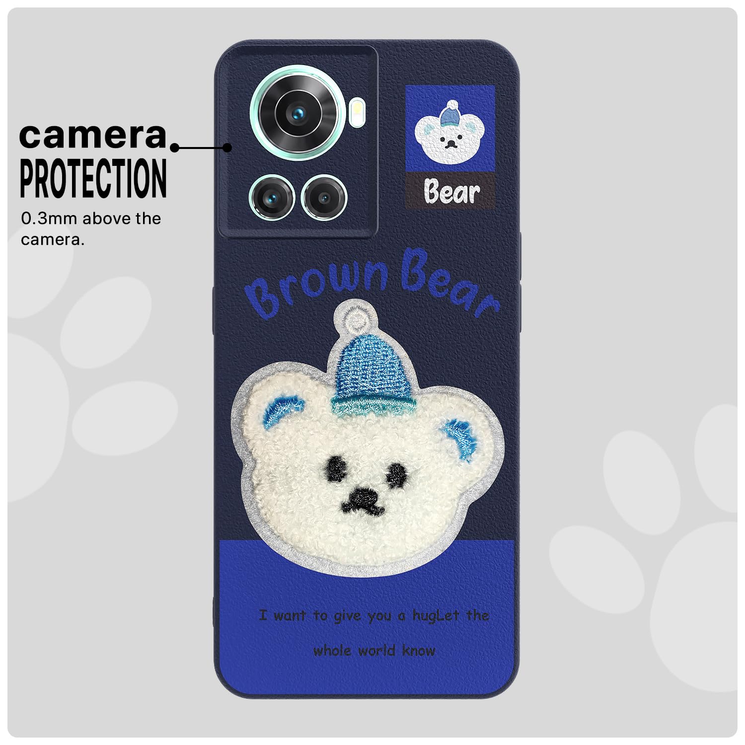 OnePlus 10R/10R Prime 5G Plush Patch back cover in blue by Pikkme – photo 6