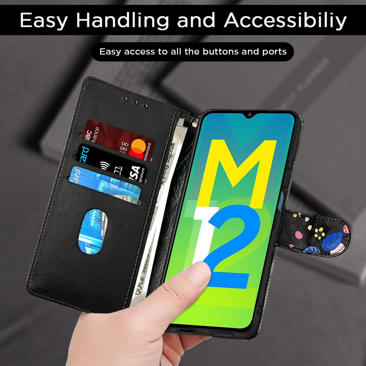 Pikkme black flip case for Samsung M12/F12/A12 – photo 6