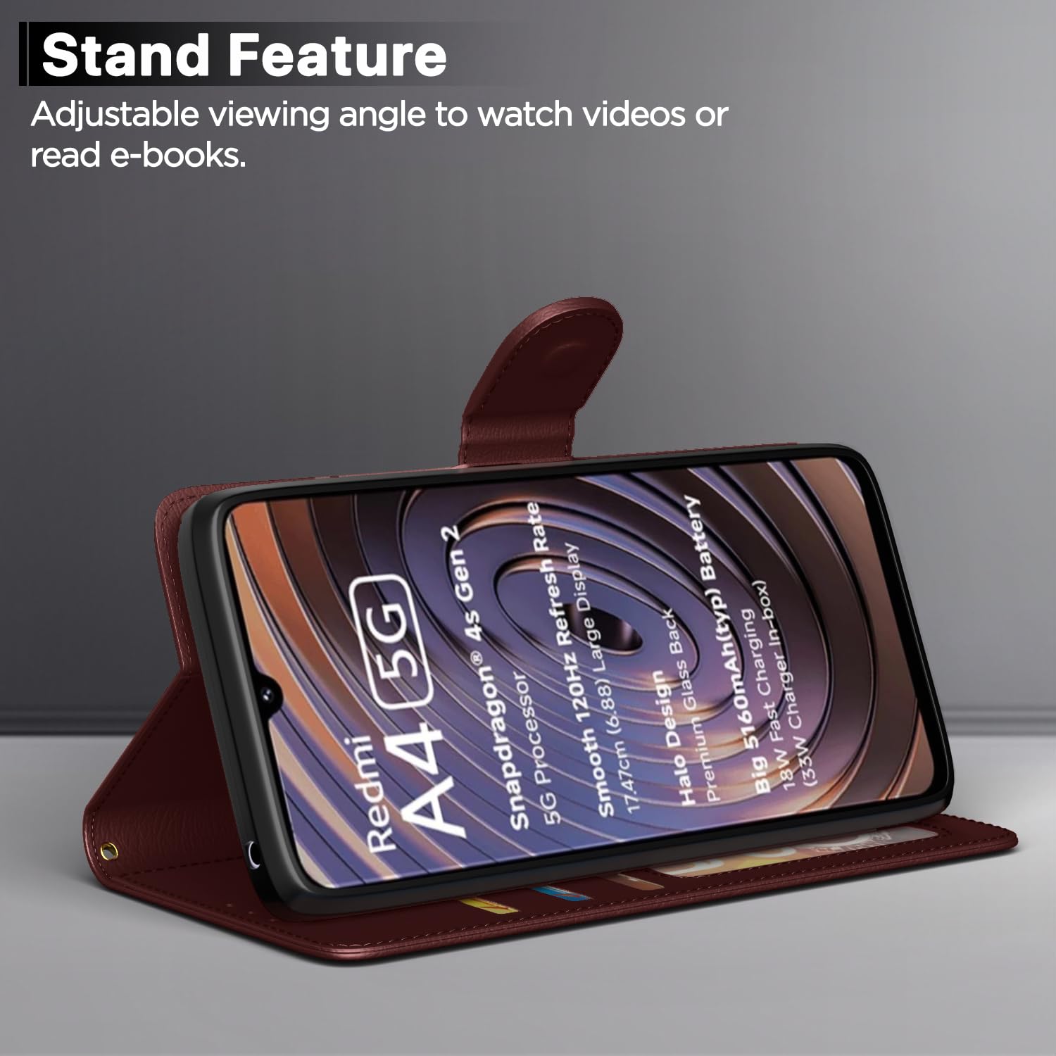 Pikkme brown flip case for Poco M7 5G – photo 3