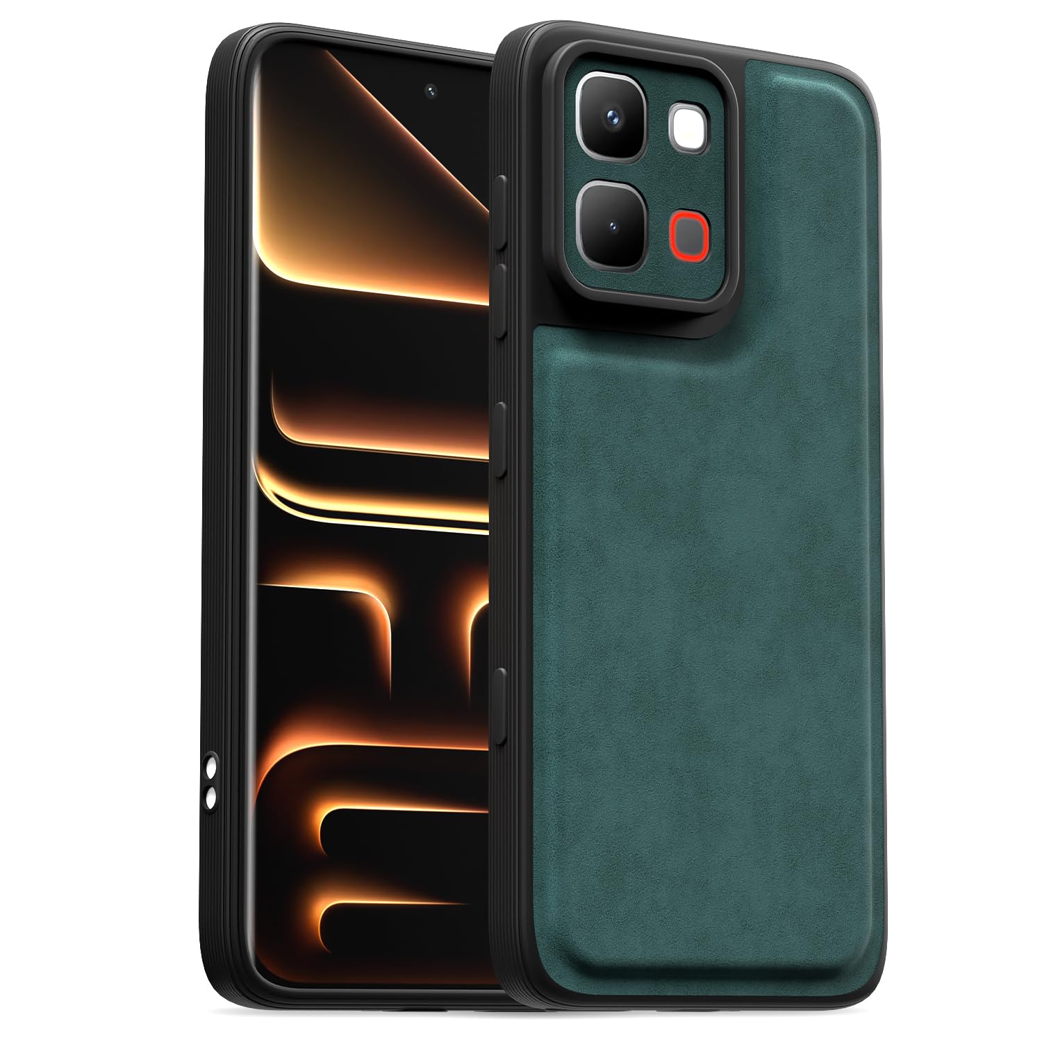 Pikkme green Leather phone cover for Infinix Note Edge 5G