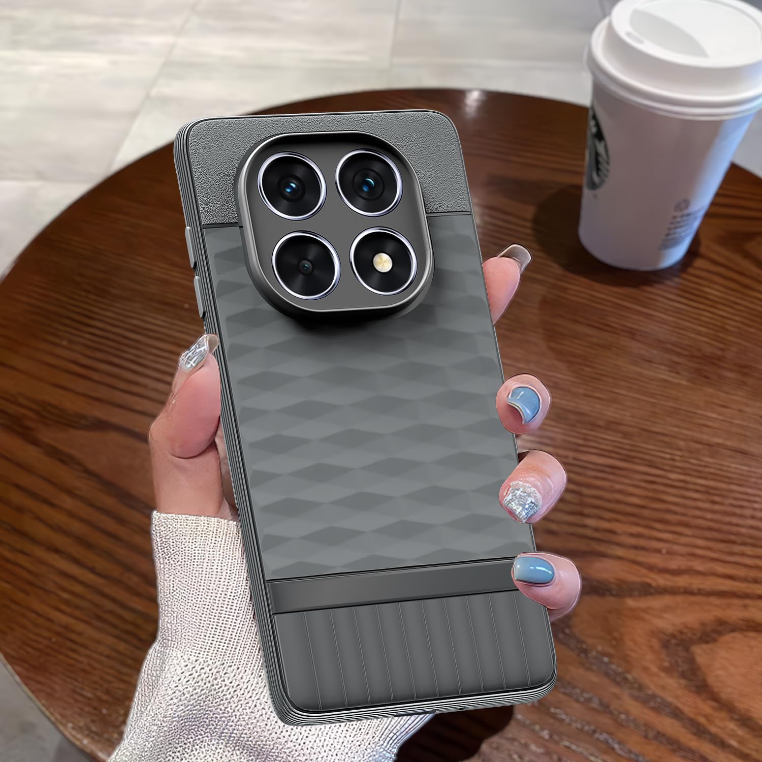 Pikkme Redmi Note 14 Pro 5G Gencase Back Cover (Grey)