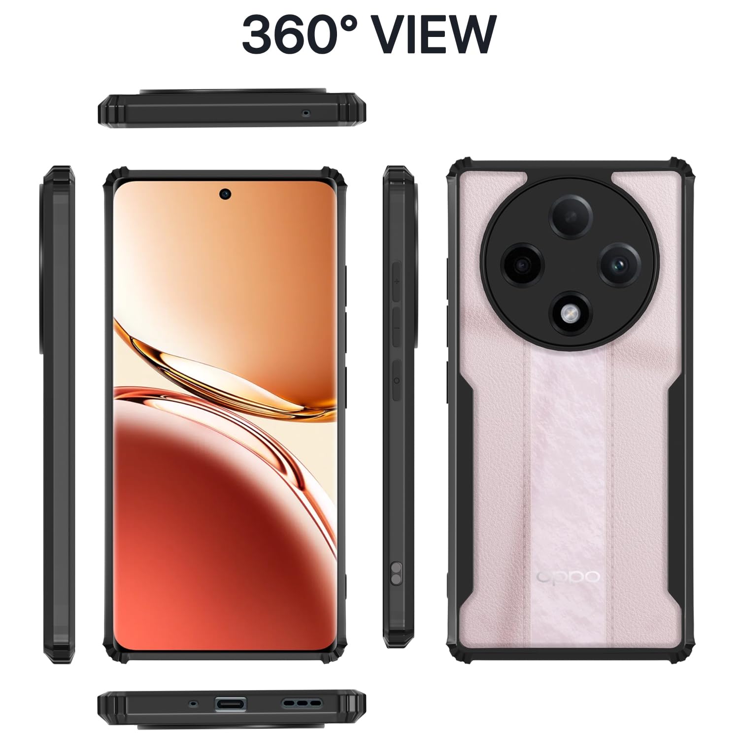 Pikkme Oppo A3 Pro 5G Eagle Back Cover (Black)