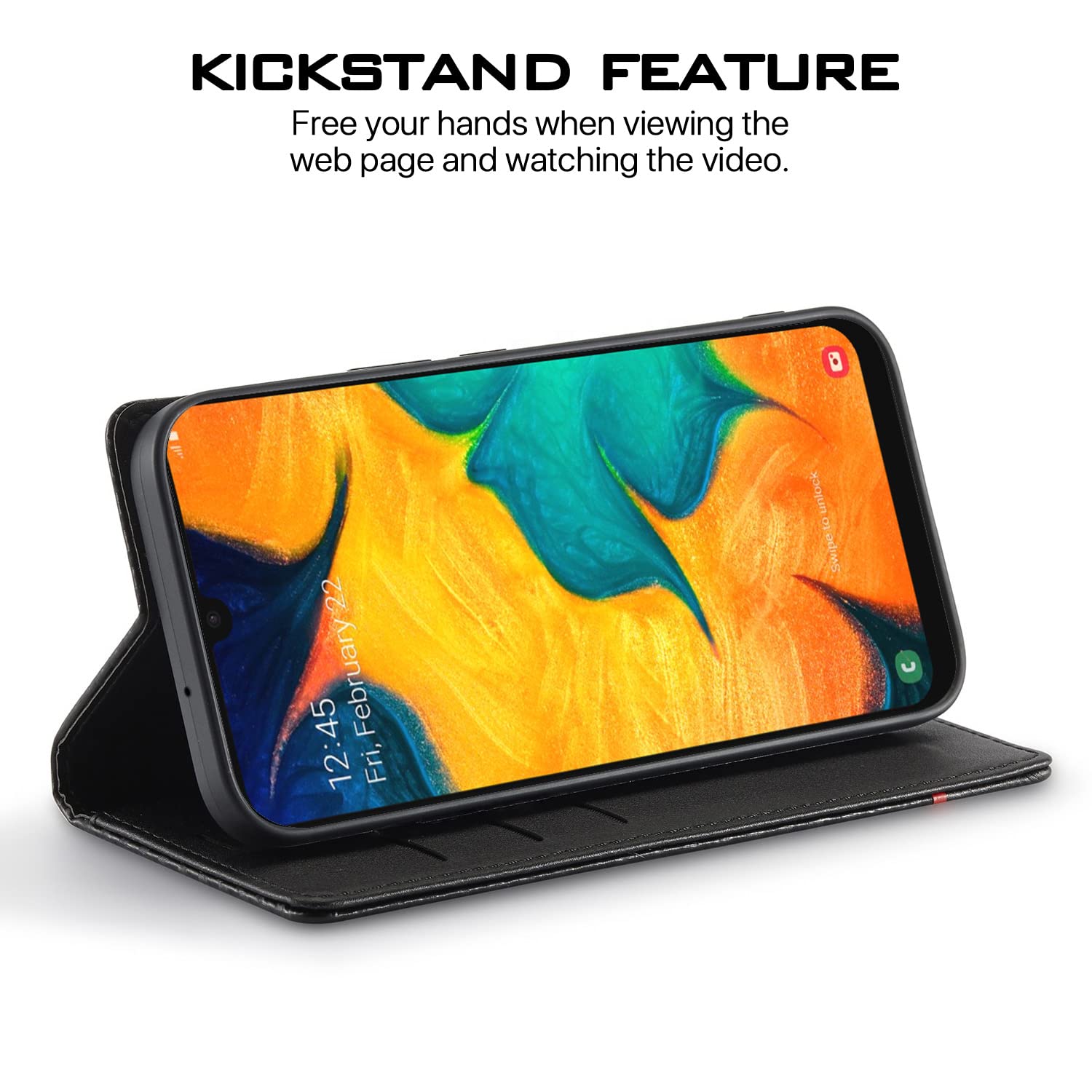 Black Wallet flip case for Samsung A20/A30/M10s – Pikkme – photo 5