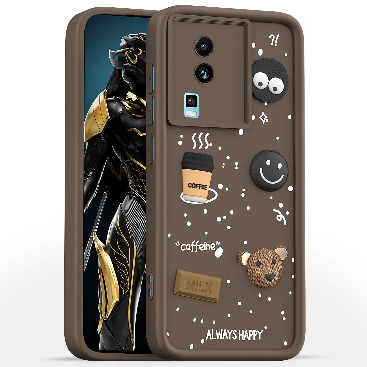 iQOO Neo 7/Neo 7 Pro 5G mobile cover in brown by Pikkme
