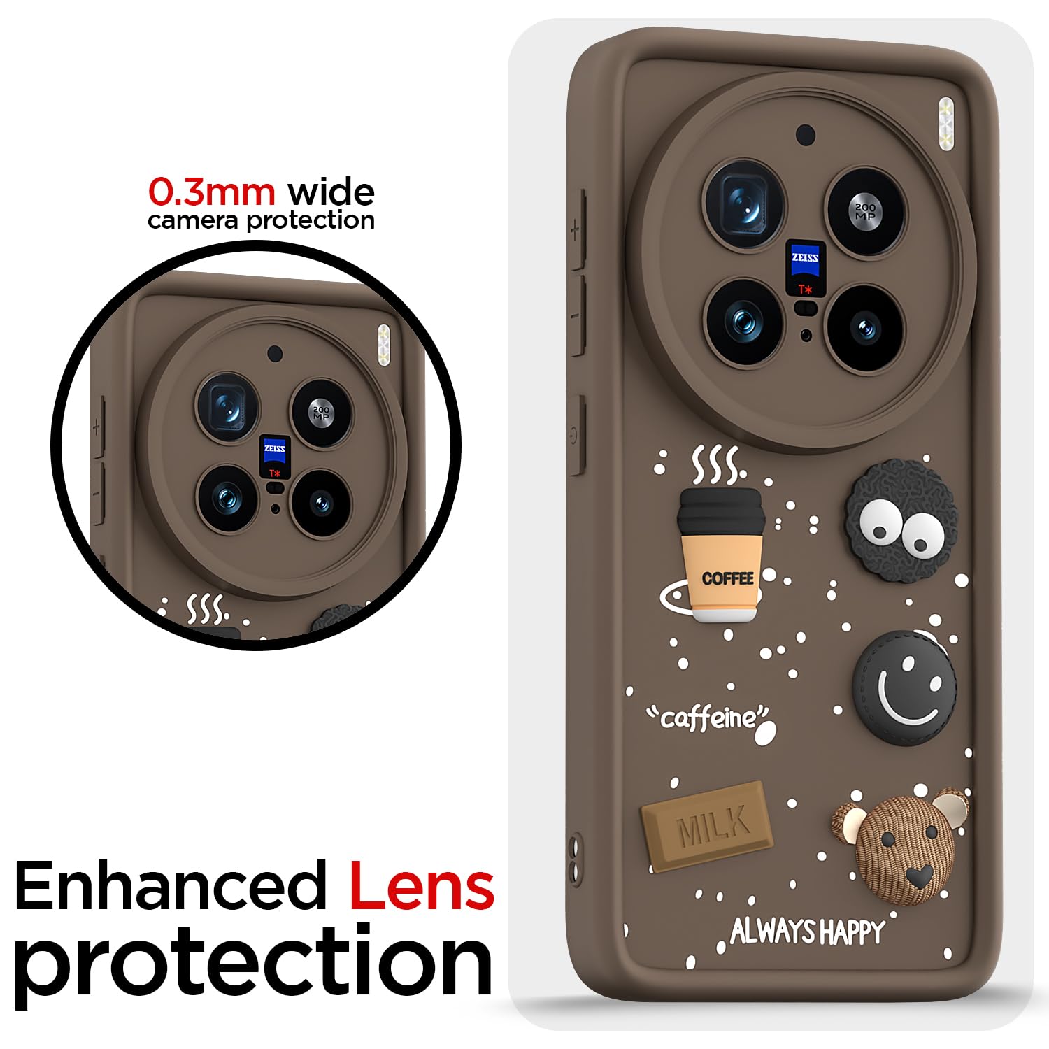 Pikkme brown Silicone phone cover for Vivo X200 Pro 5G/3D – photo 5