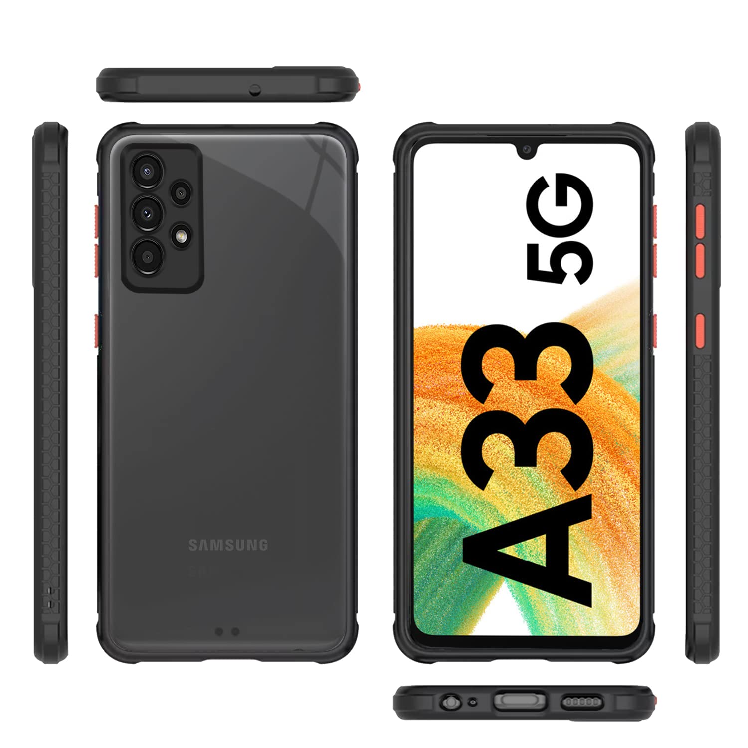 Black Clear mobile back cover for Samsung A33 5G – Pikkme – photo 6