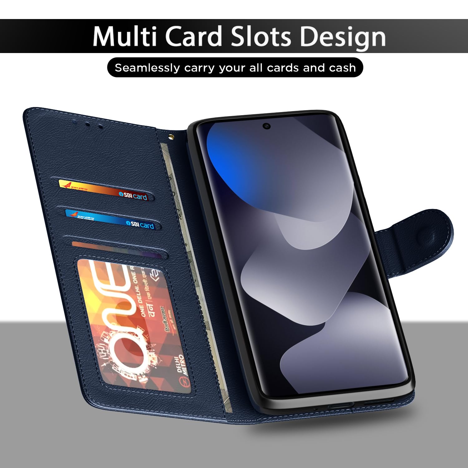 Pikkme Redmi Note 15 5G Wallet blue flip cover – photo 5