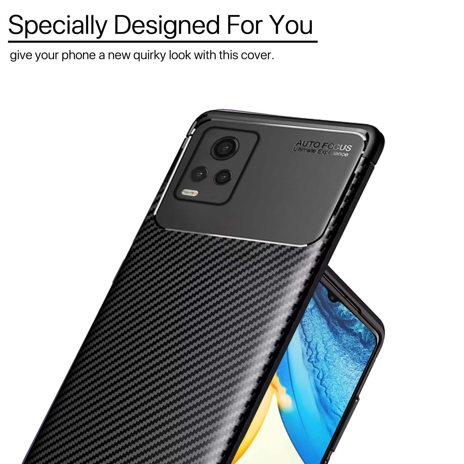 Vivo V20 Carbon phone cover in black by Pikkme – photo 6