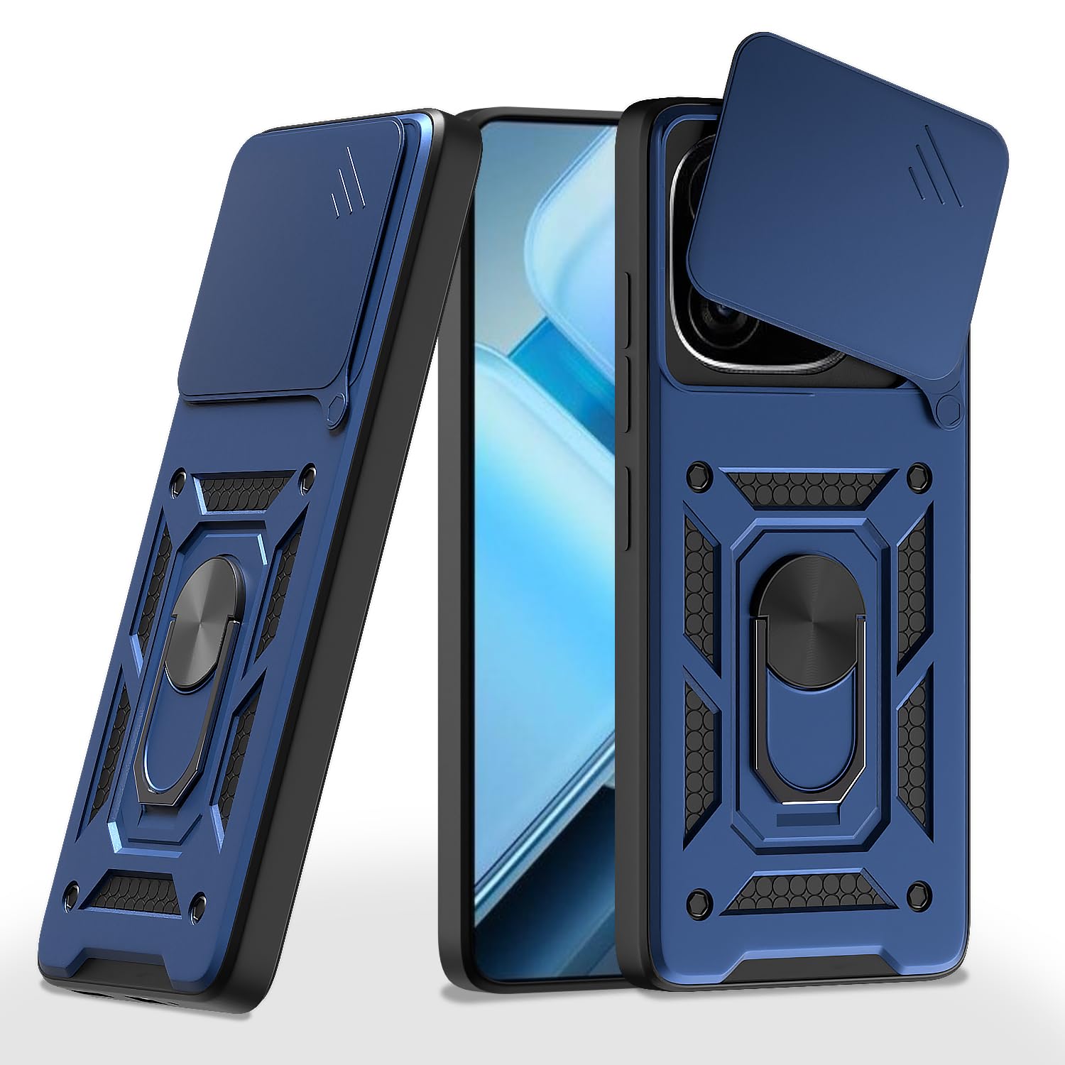 Pikkme iQOO Neo 10R 5G/Z9 Turbo 5G/Vivo Y200 GT 5G/360 blue mobile cover