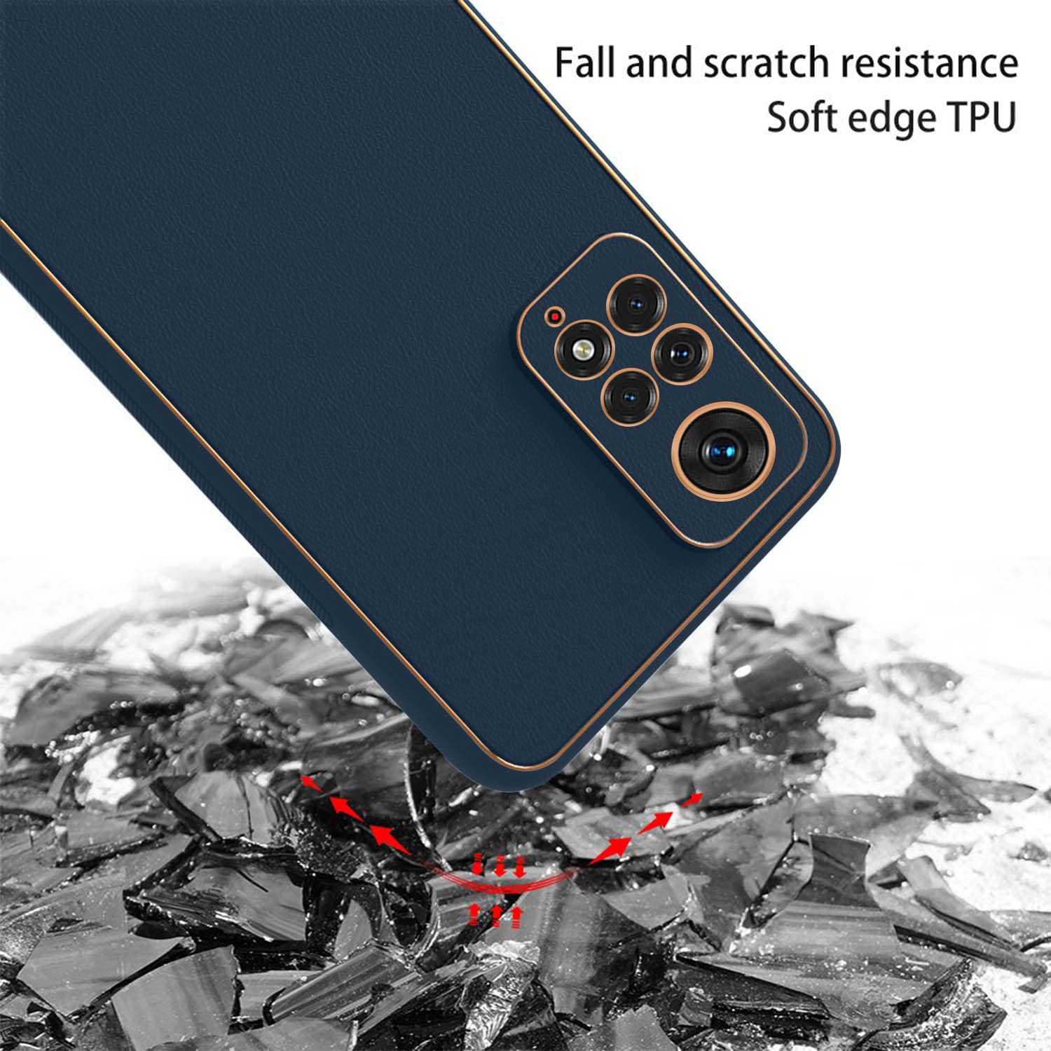 Redmi Note 11 Pro/Note 11 Pro Plus 5G Chrome mobile cover in navy blue by Pikkme – photo 3
