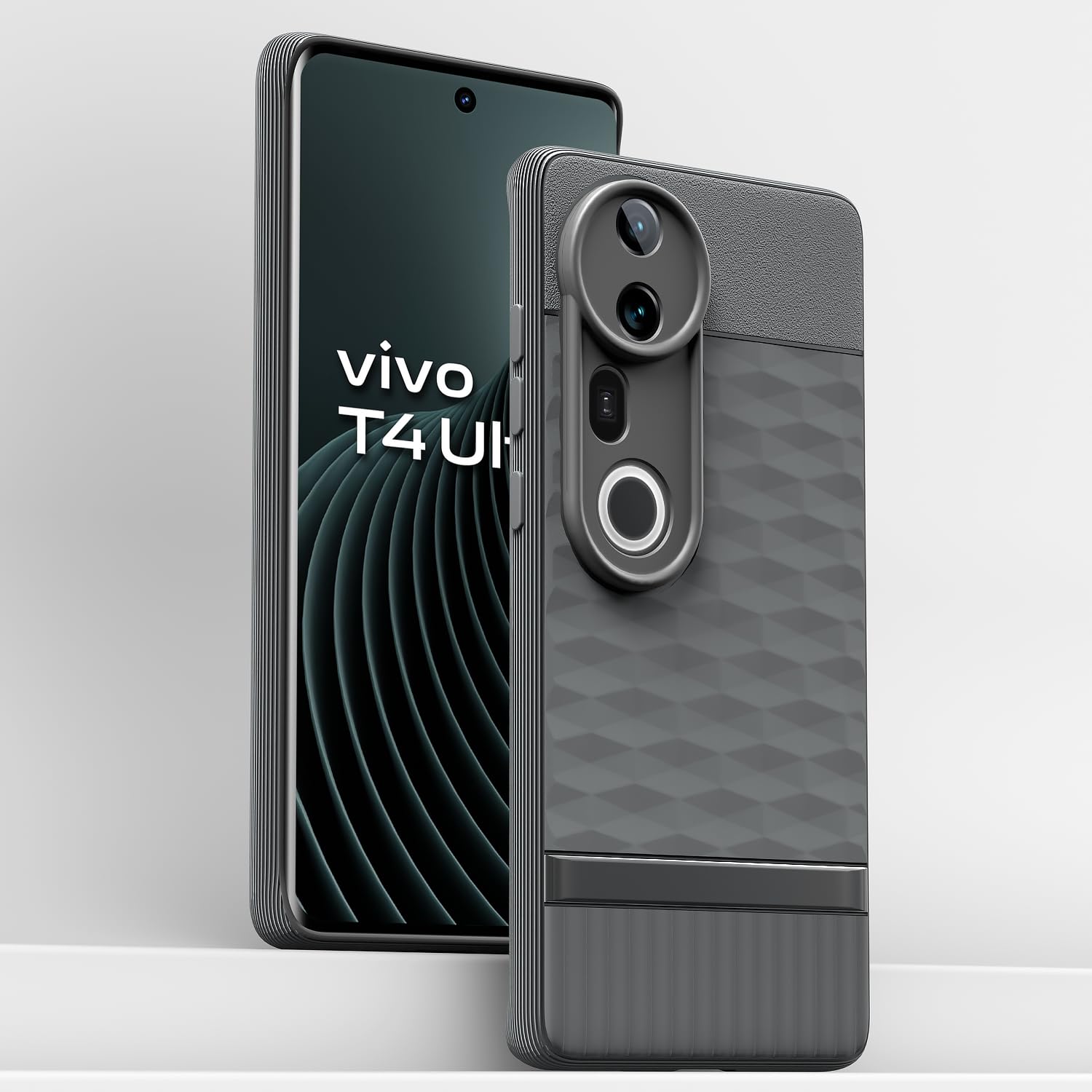 Pikkme Vivo T4 Ultra 5G Shockproof Soft Flexible Gencase Back Cover (Grey)
