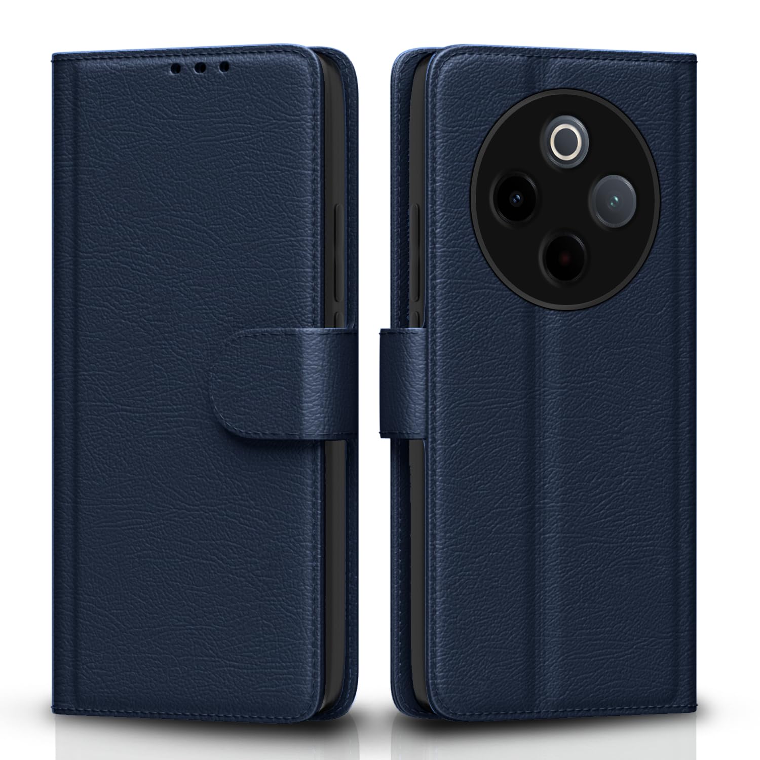 Blue Wallet wallet flip cover for Vivo T4/iQOO Z10 5G – Pikkme