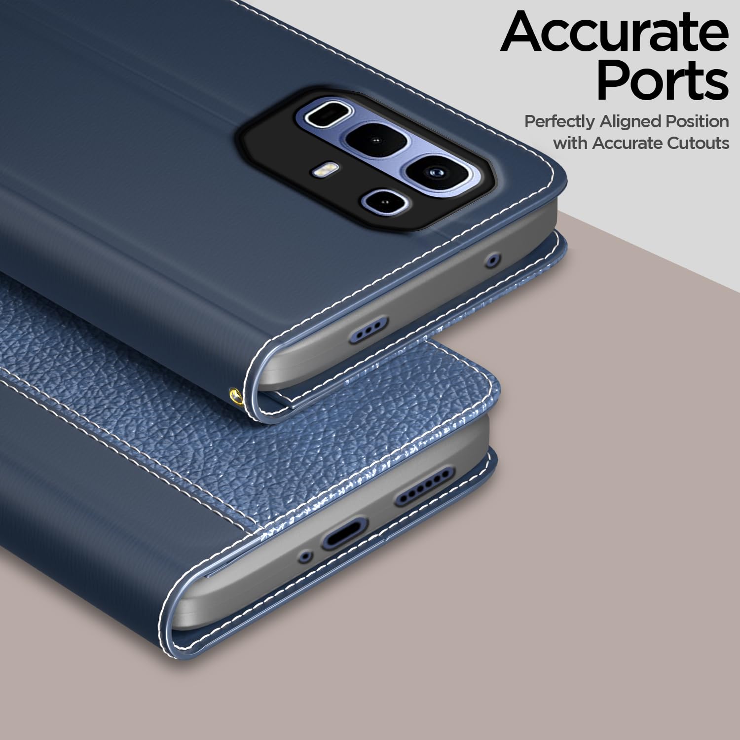 Pikkme blue mobile flip cover for Infinix Note 50s 5G – photo 2