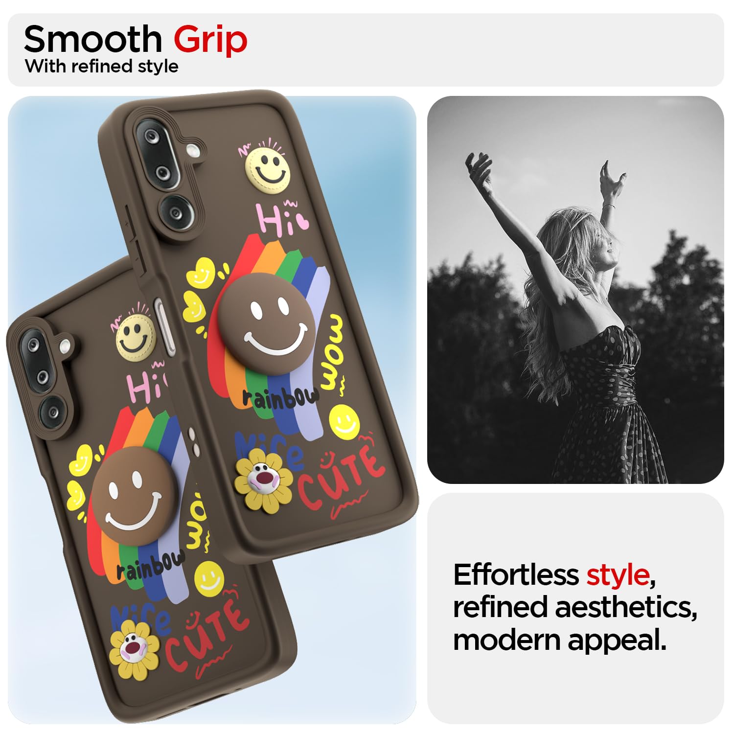 Pikkme Samsung M36 5G Soft Silicone brown back cover – photo 2