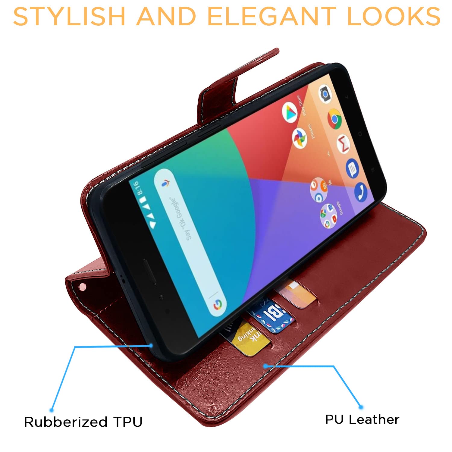 Brown & coffee mobile flip cover for Mi A1 – Pikkme – photo 5