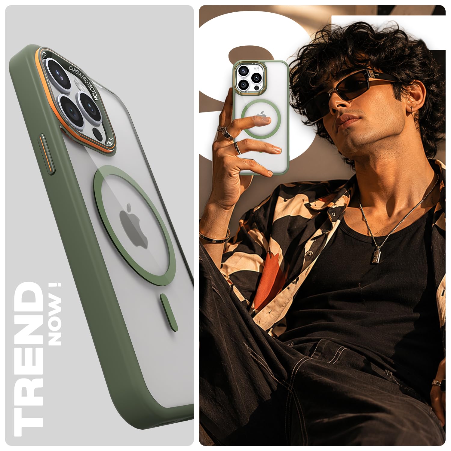 Green mag-safe MagSafe mobile cover for iPhone 15 Pro Max – Pikkme – photo 7