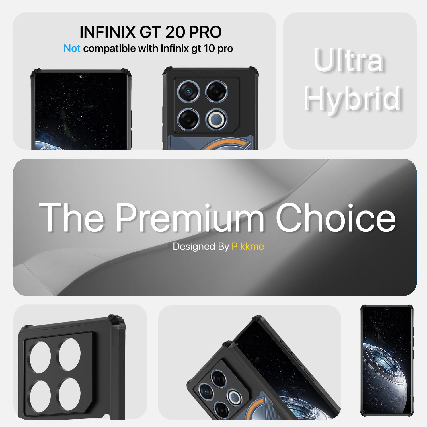 Pikkme Infinix GT 20 Pro 5G Eagle Back Cover (Black)