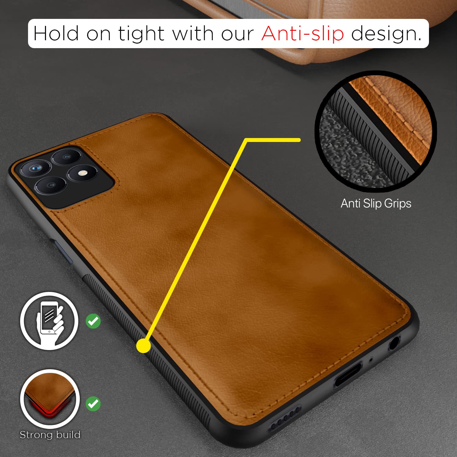 Pikkme Realme Narzo 50/8i 4G brown back cover – photo 2