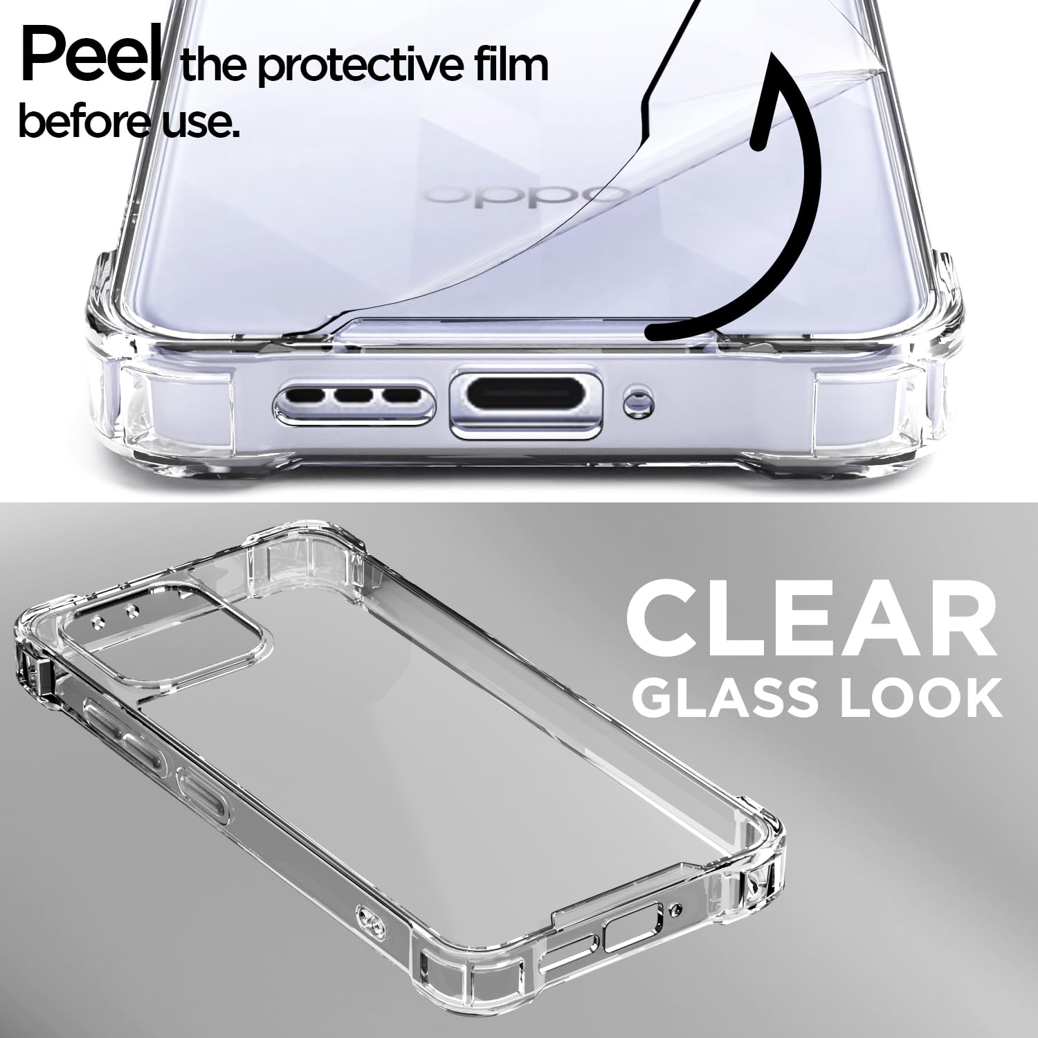 Pikkme Oppo K13 5G PC + TPU Crystal Clear Back Cover (Transparent)