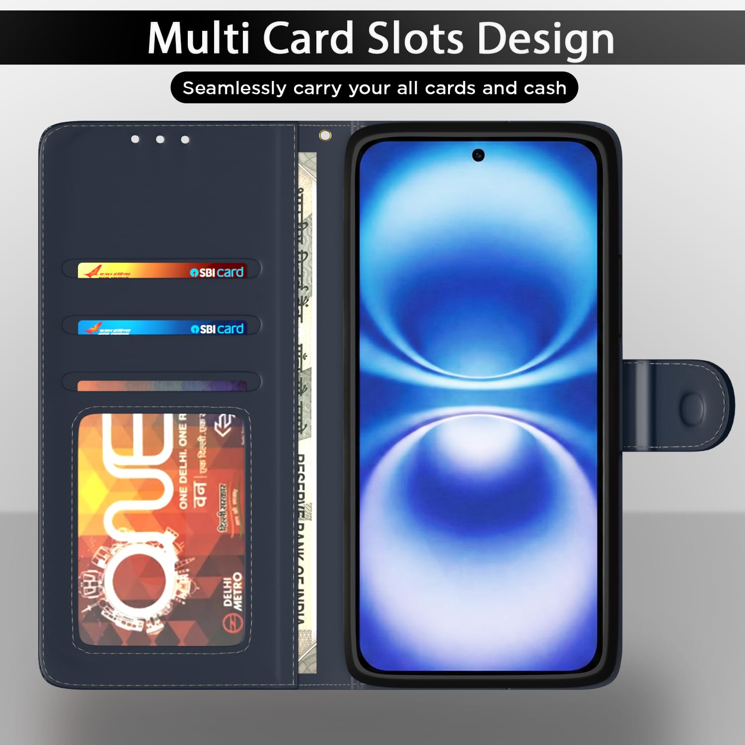 Pikkme Infinix Smart 20 blue mobile flip cover – photo 5