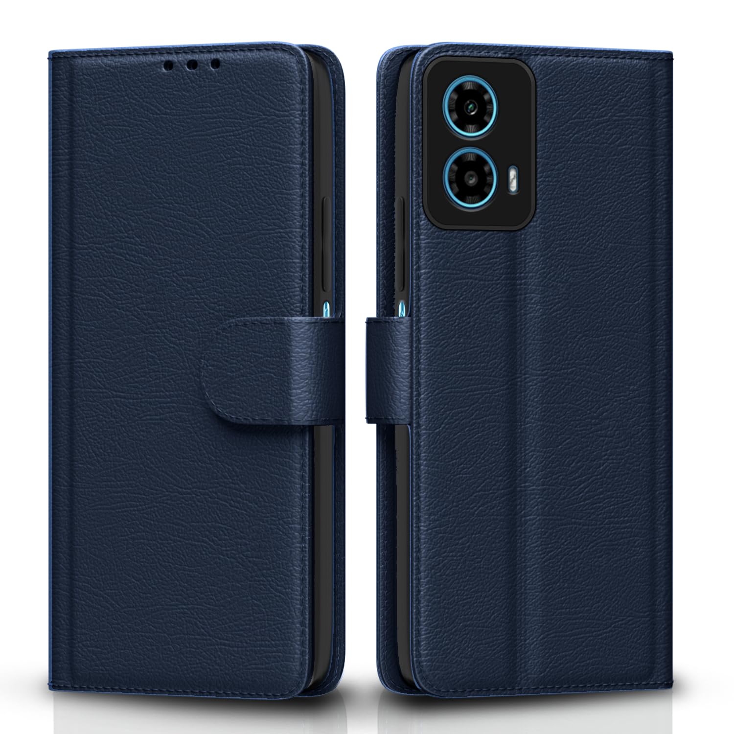 Pikkme Moto G34 / G45 5G Vintage Flip Cover (Blue)